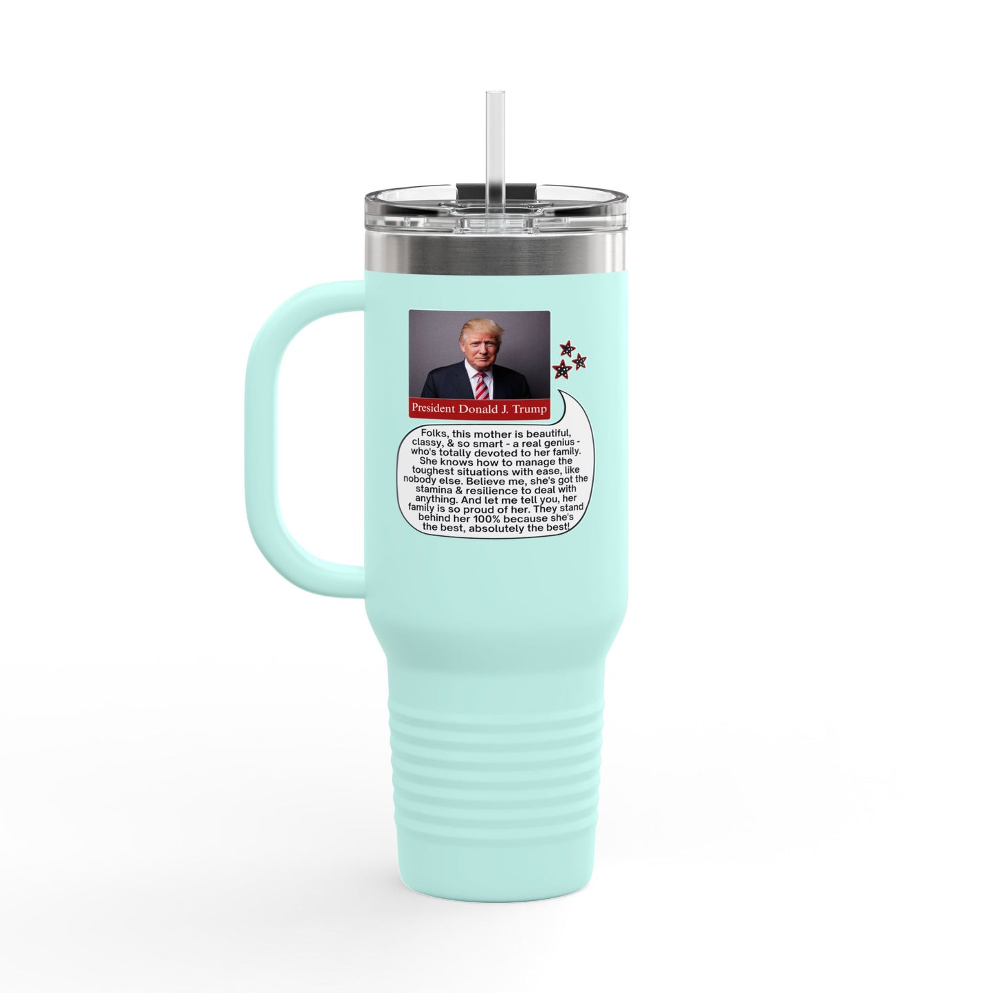 Mothers' Day Insulated Travel Mug - 40oz with Straw