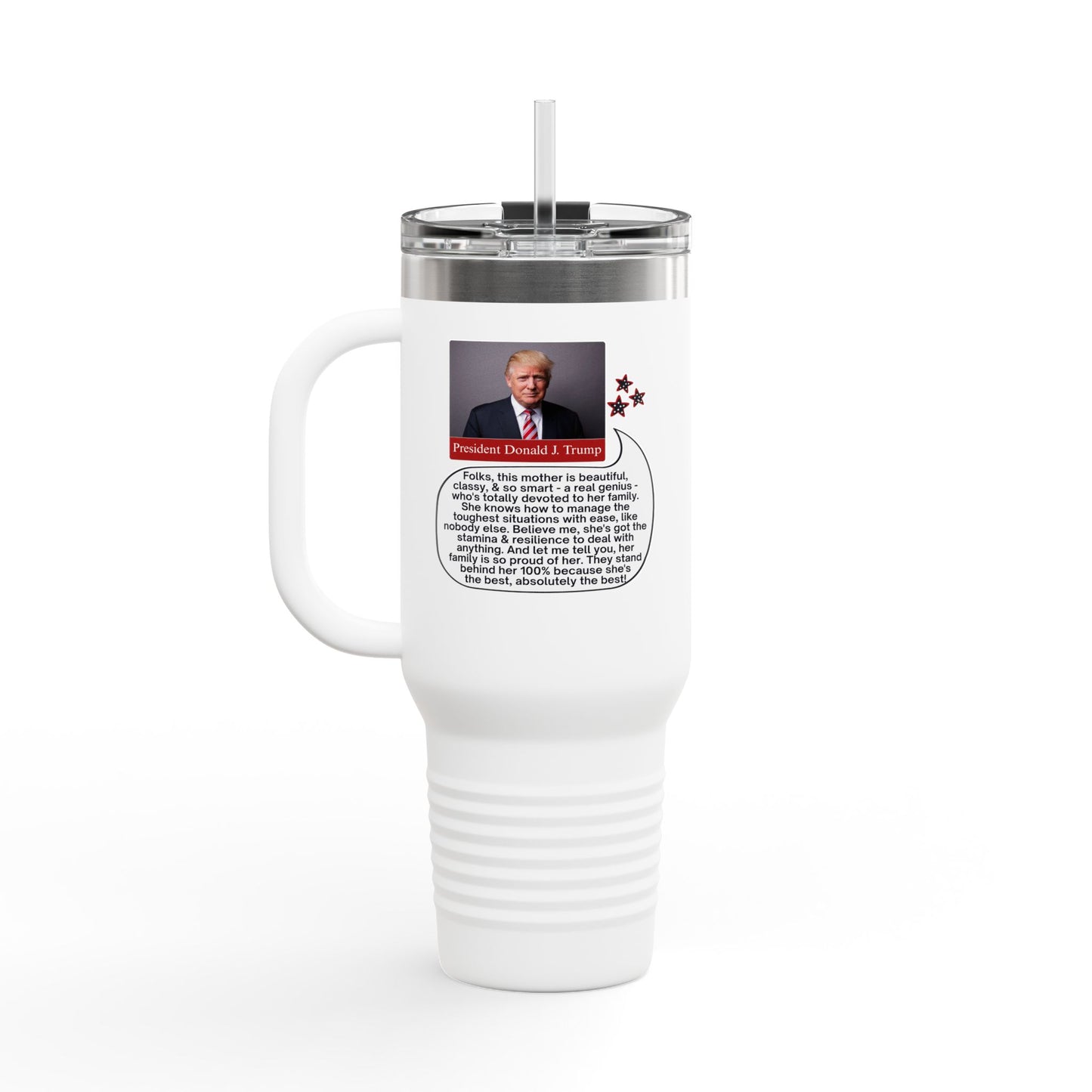 Mothers' Day Insulated Travel Mug - 40oz with Straw