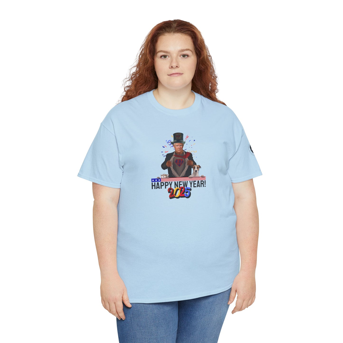Trump Happy New Year 2025 Unisex Heavy Cotton Tee