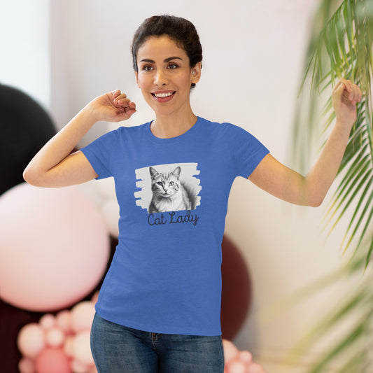 Sketchy Cat Lady Women's Triblend Tee