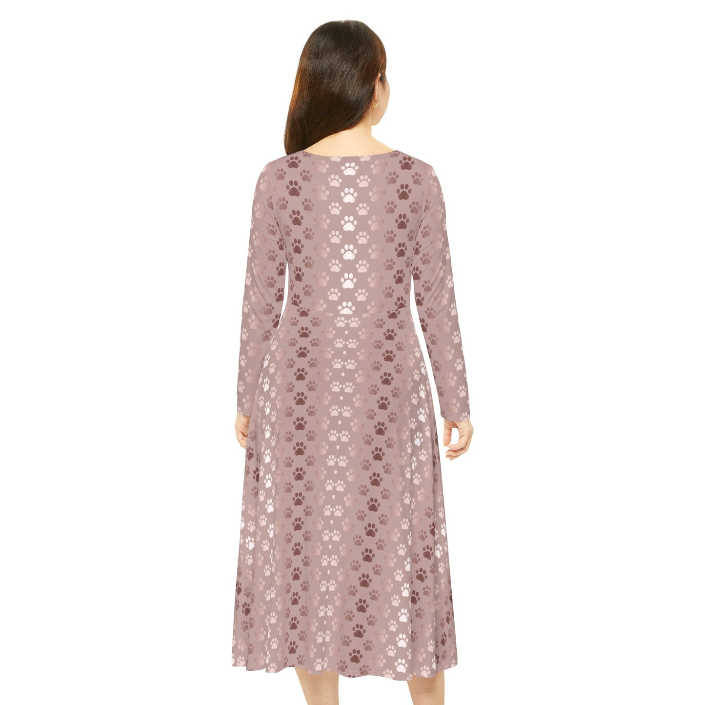 Shimmery Paws Long Sleeve Dance Dress - All Over Prints - Epileptic Al’s Shop