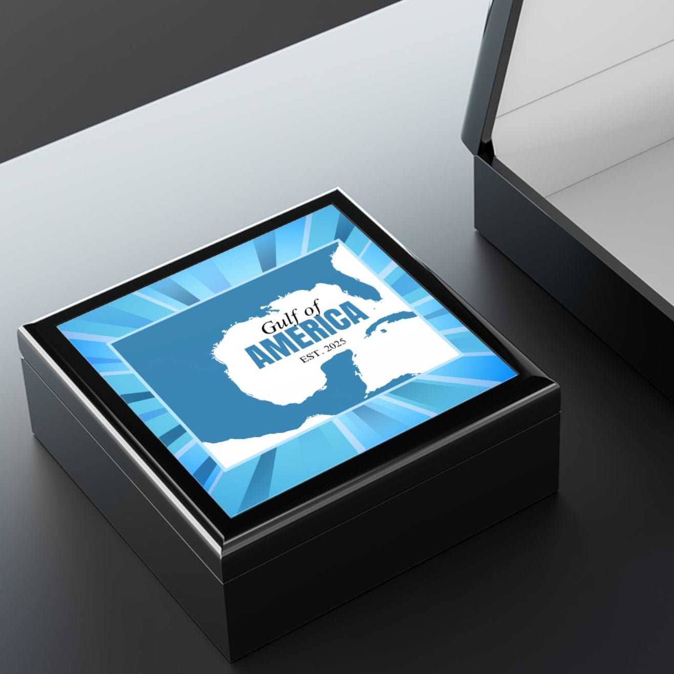 Gulf of America Map Jewelry Box