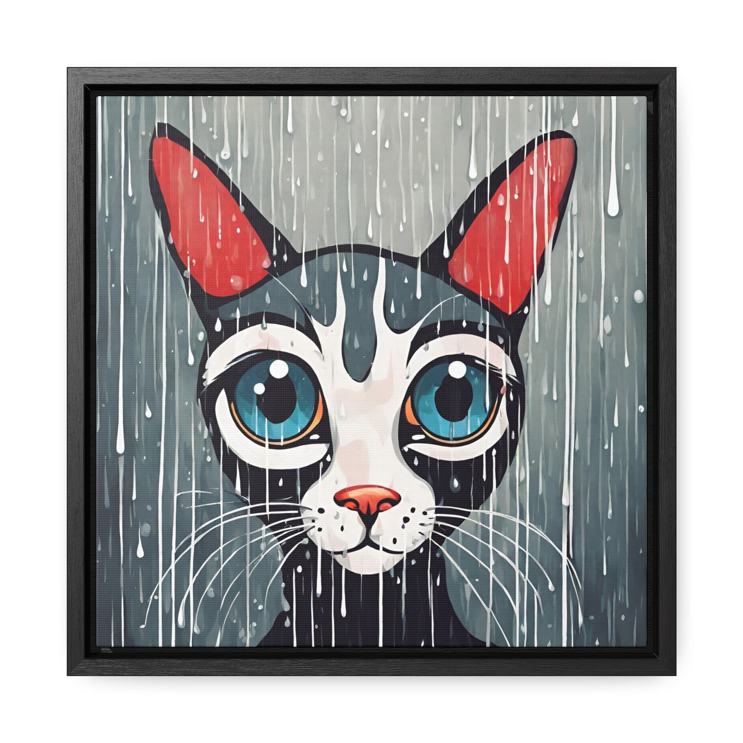 Blue Eyed Cat Gallery Canvas Wraps, Square Frame - Canvas - Epileptic Al’s Shop