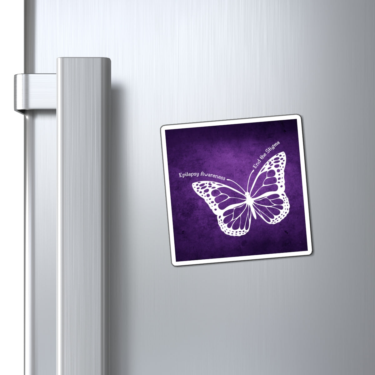 Epilepsy Awareness Butterfly Magnet - End the Stigma