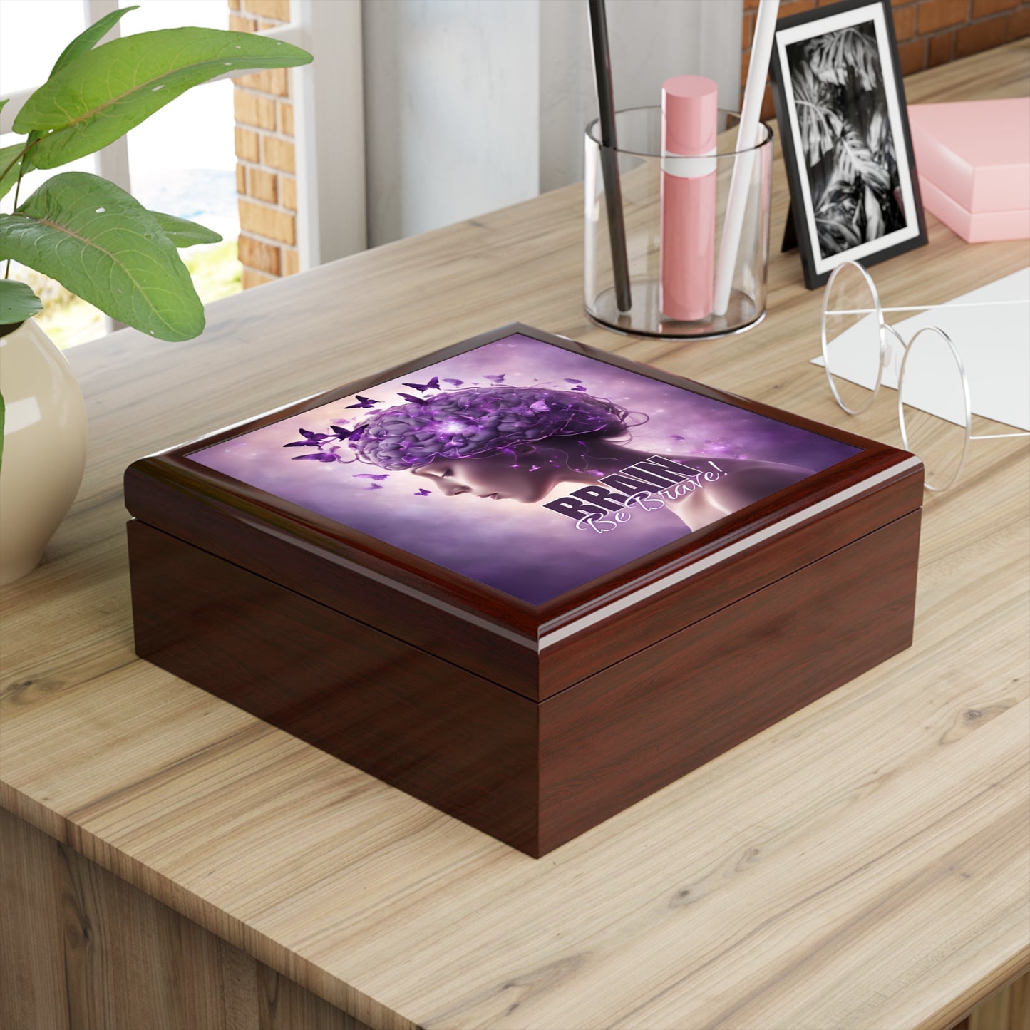 Beautiful Brain Be Brave Jewelry Box