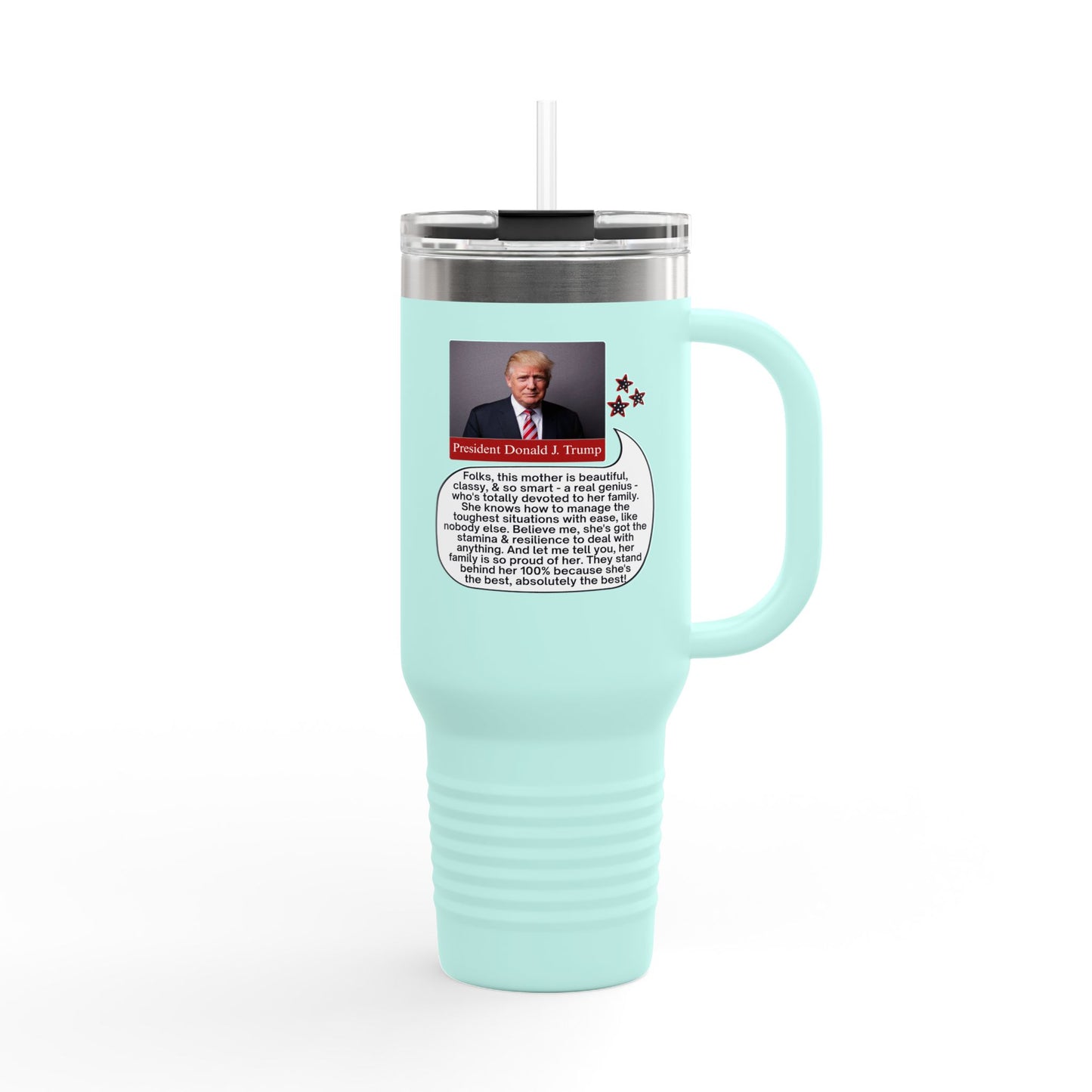 Mothers' Day Insulated Travel Mug - 40oz with Straw