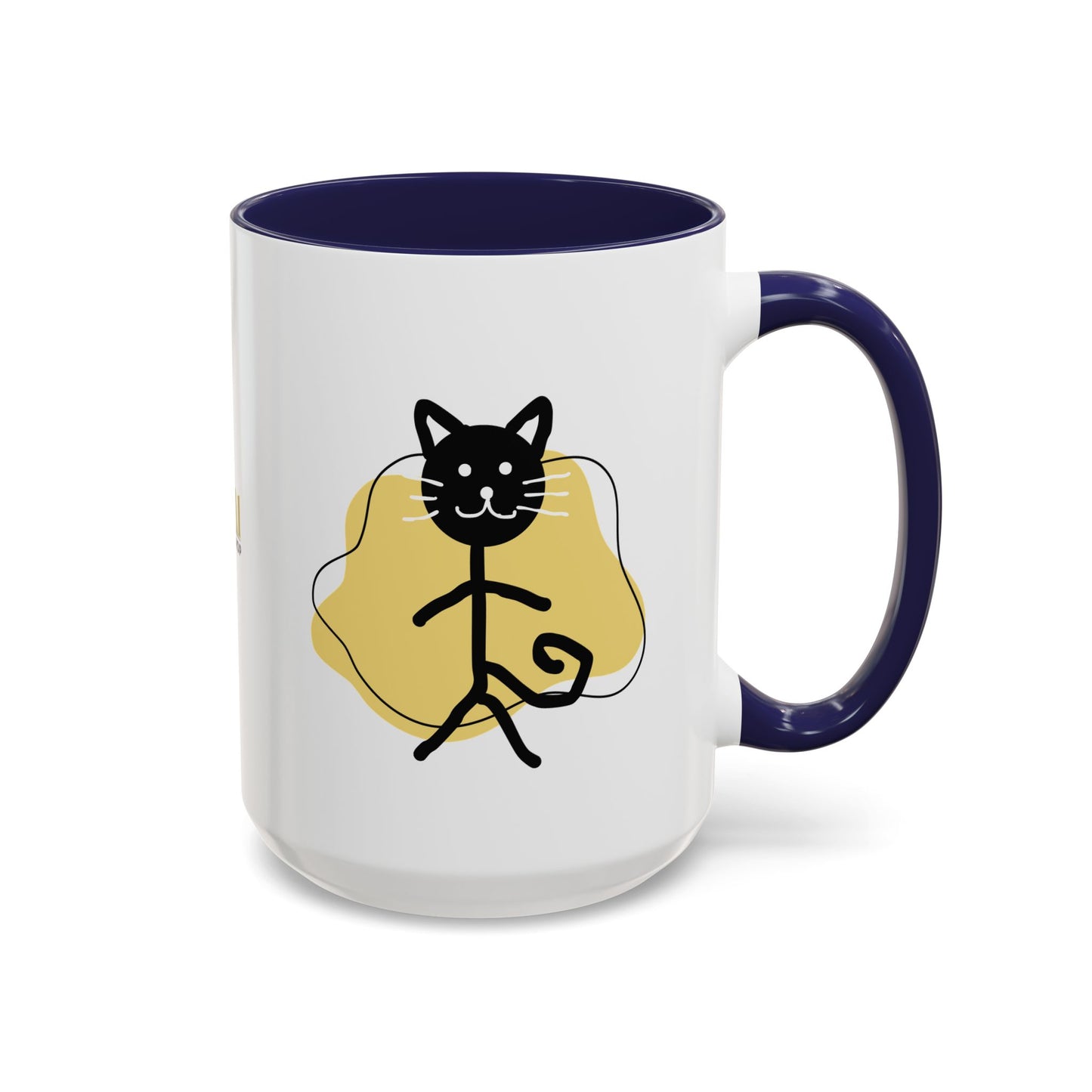 Playful Cat Accent Coffee Mug - 11oz & 15oz