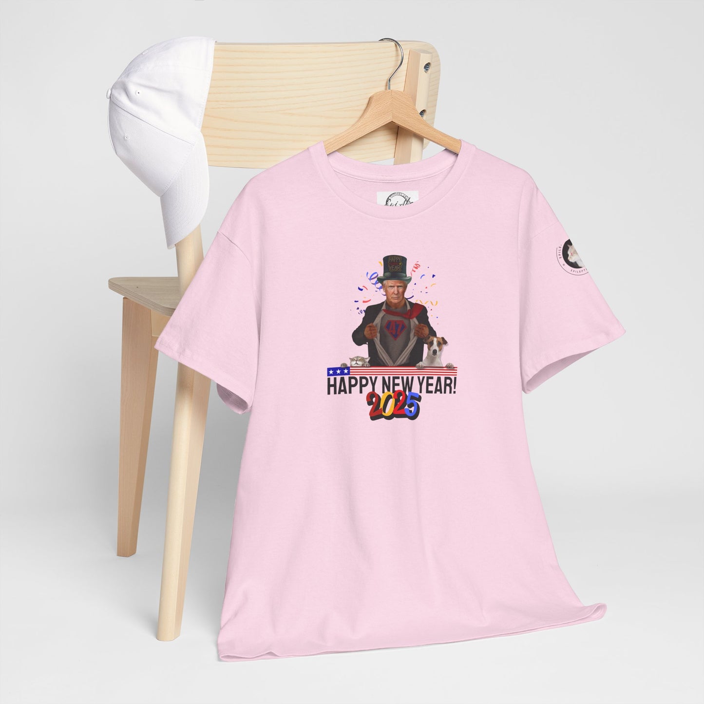 Trump Happy New Year 2025 Unisex Heavy Cotton Tee