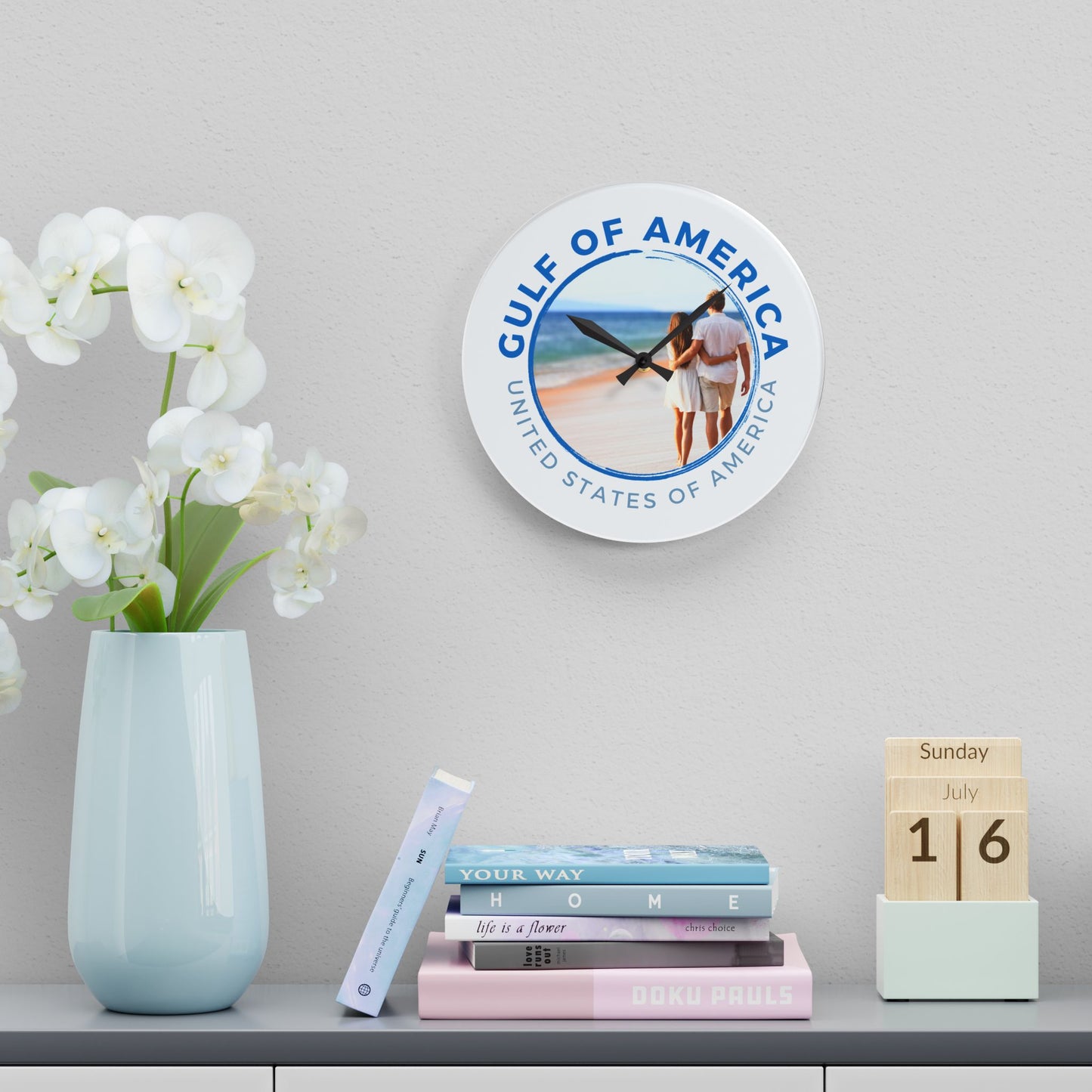 Gulf of America USA Acrylic Wall Clock