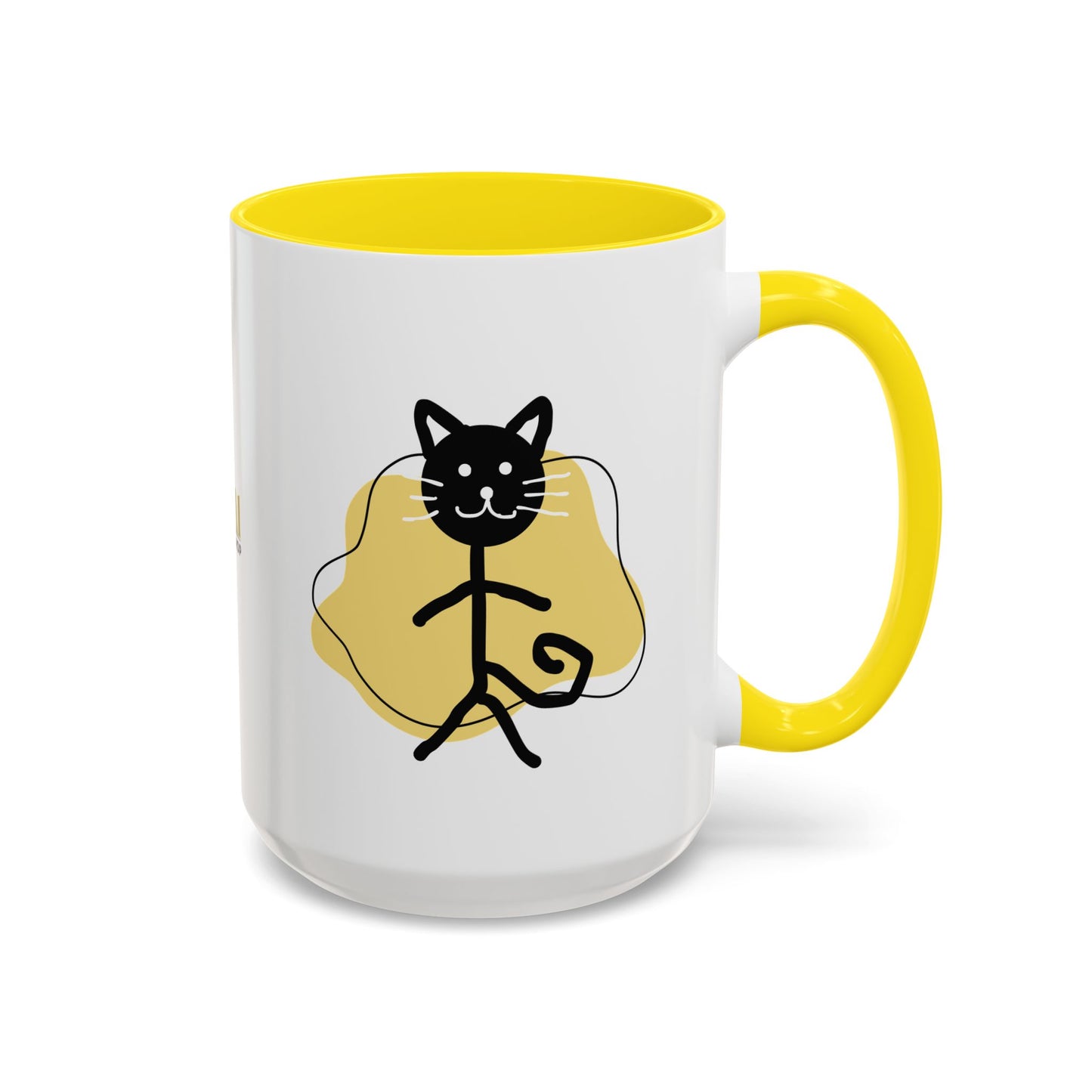 Playful Cat Accent Coffee Mug - 11oz & 15oz