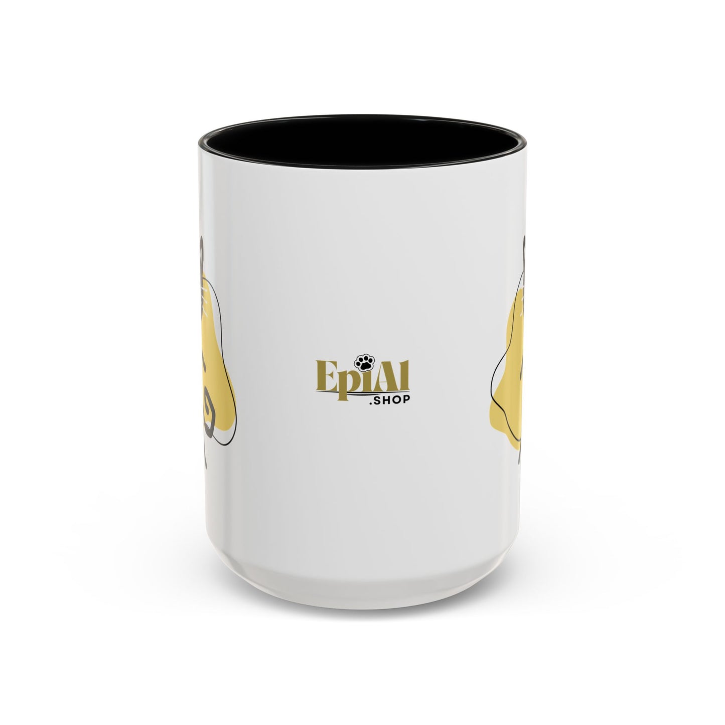 Playful Cat Accent Coffee Mug - 11oz & 15oz