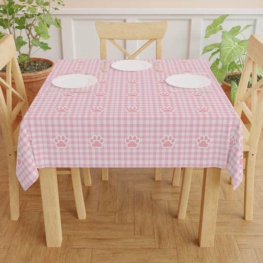 Gingham Paw Style Tablecloth