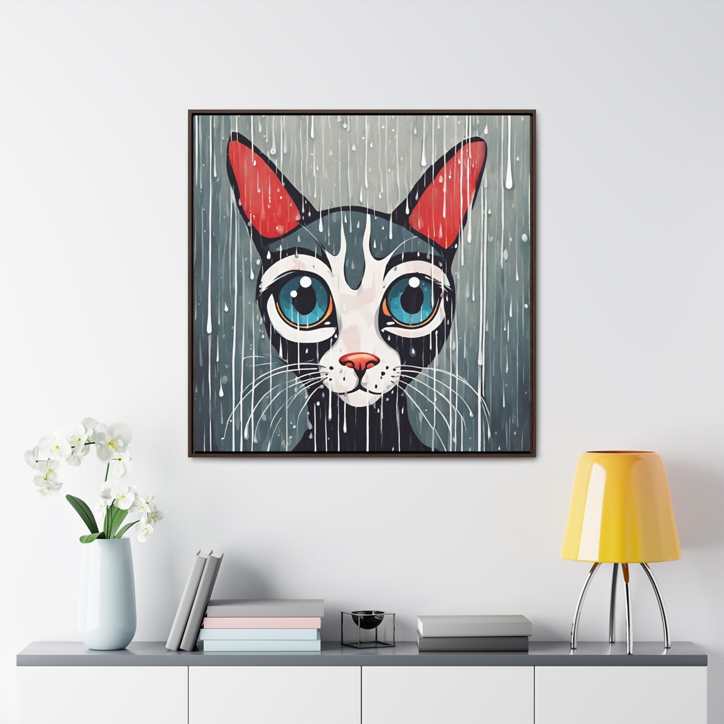 Blue Eyed Cat Gallery Canvas Wraps, Square Frame - Canvas - Epileptic Al’s Shop
