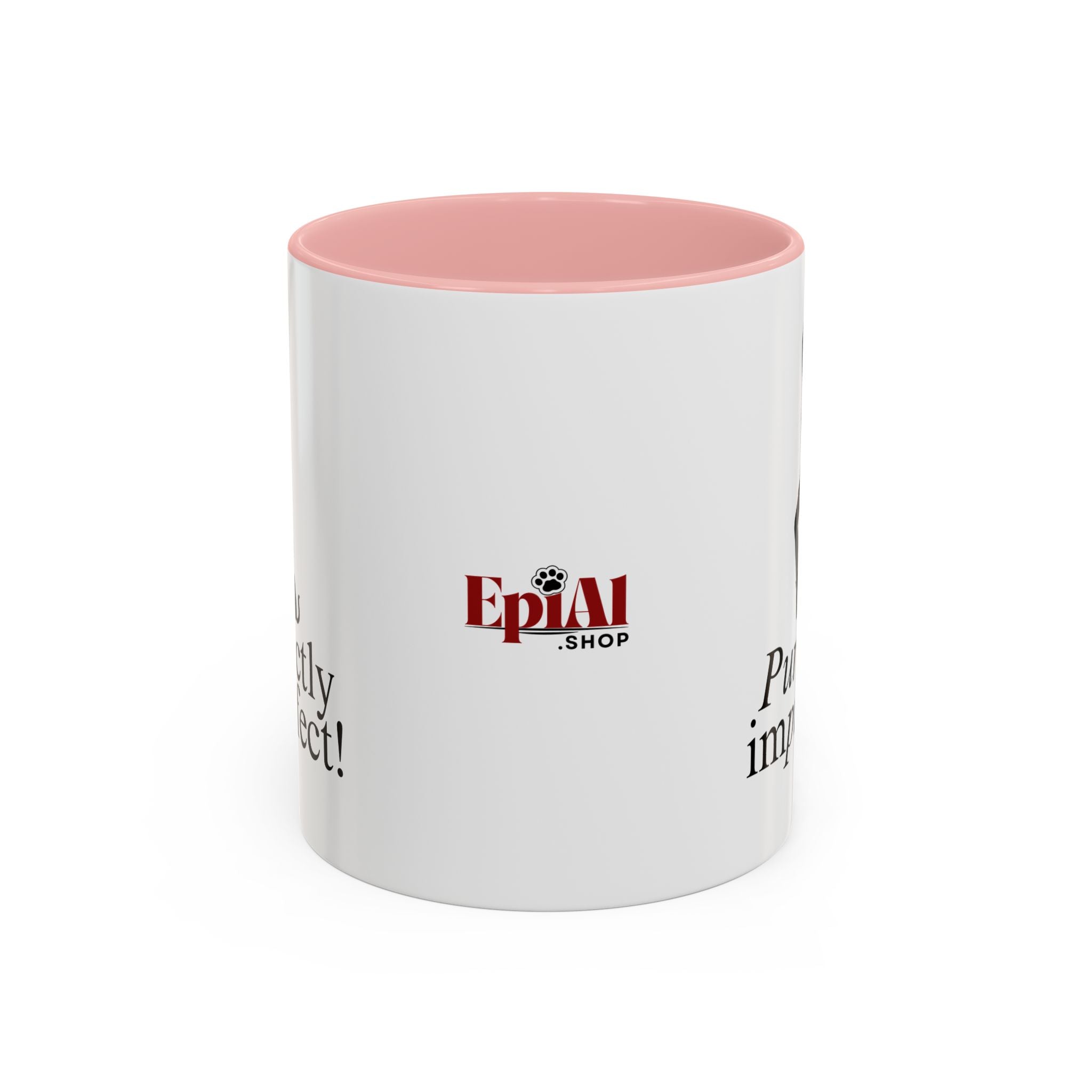 Photo depicting the Purrfectly Impurrfect Accent Coffee Mug (11, 15oz) from EpiAl's Shop.