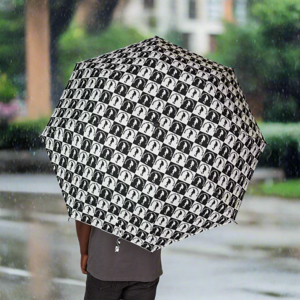 Raindrops Falling on my Cat Foldable Umbrella