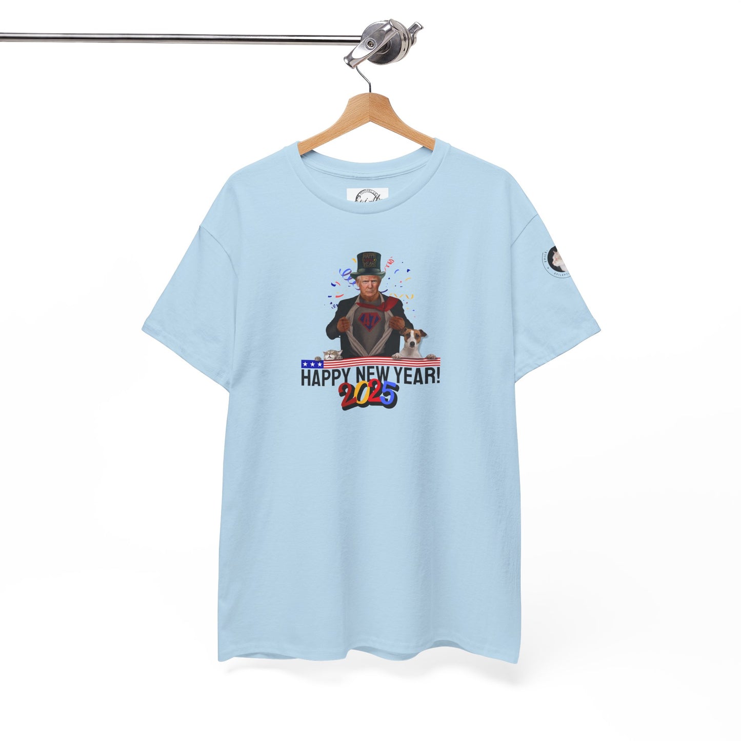 Trump Happy New Year 2025 Unisex Heavy Cotton Tee