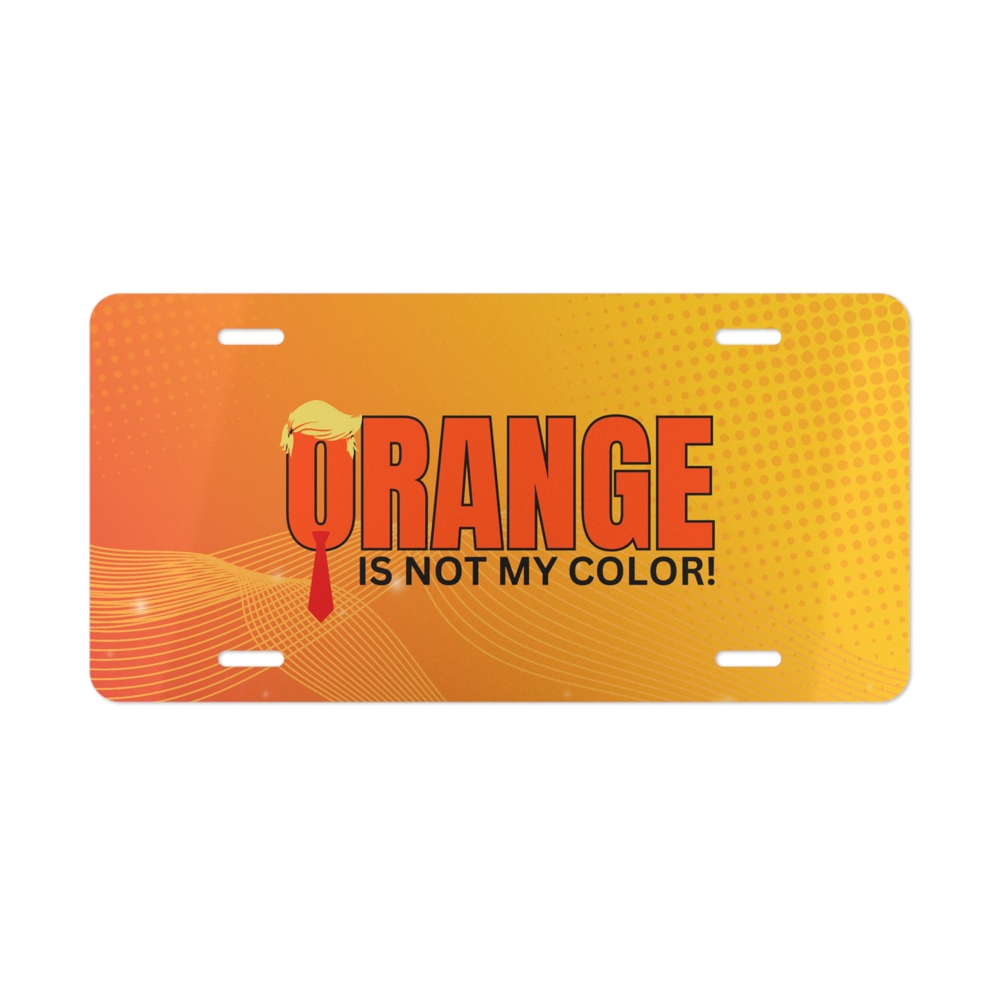 Whimsical Vanity Plate - 'Orange Is Not My Color!' Printify