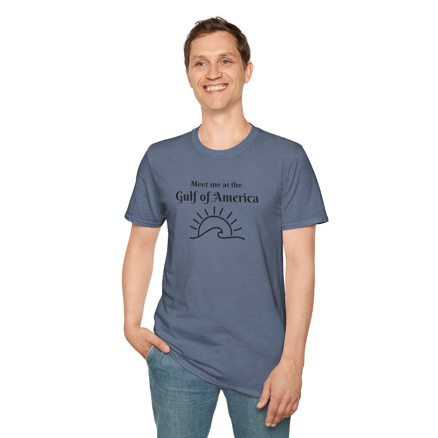 Meet Me at the Gulf of America Graphic T-Shirt - Perfect for Beach Lovers
