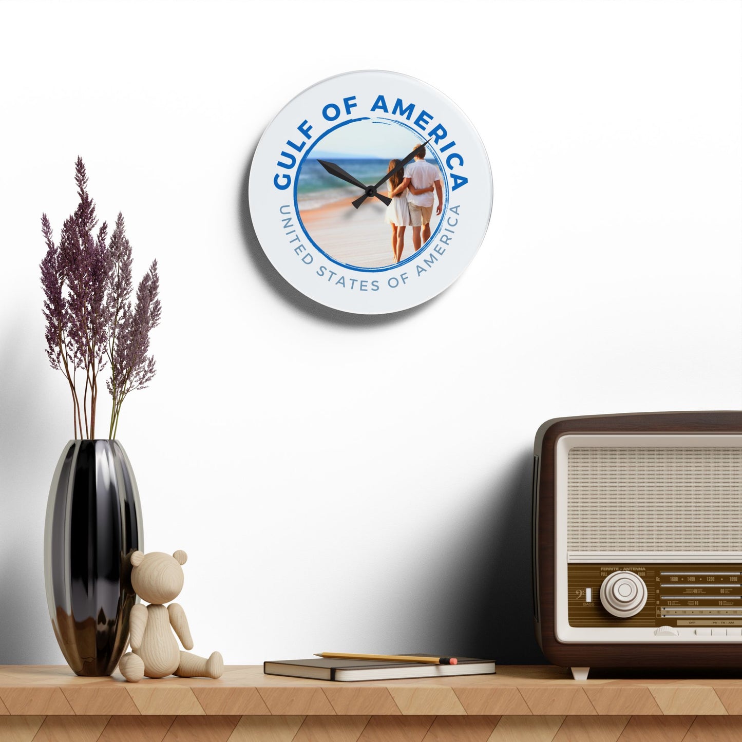 Gulf of America USA Acrylic Wall Clock
