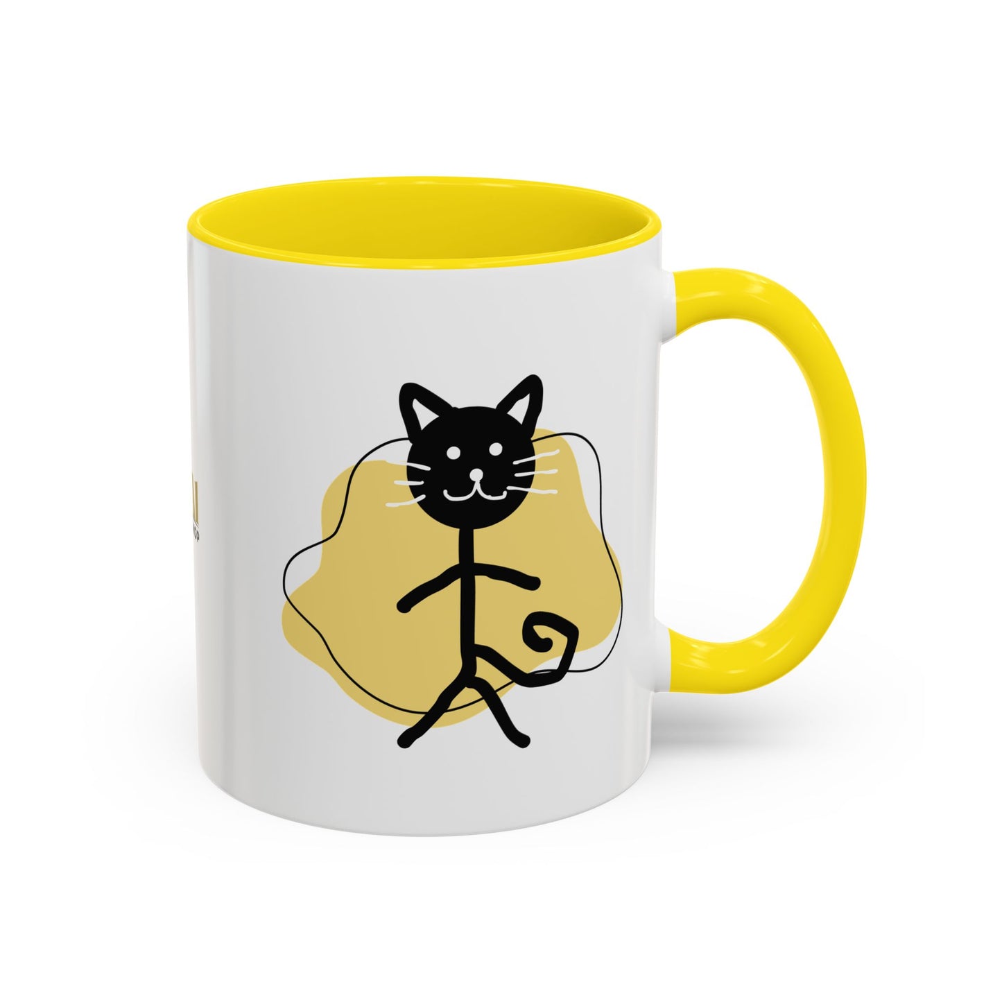 Playful Cat Accent Coffee Mug - 11oz & 15oz