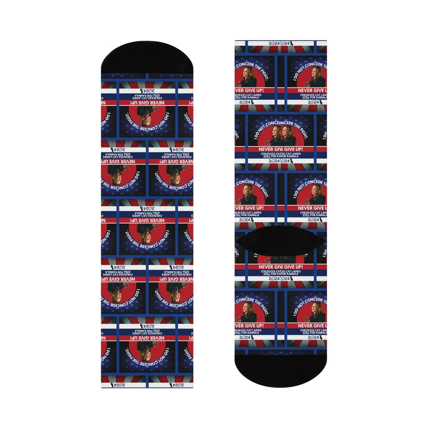 Never Give Up - Kamala Cushioned Crew Socks