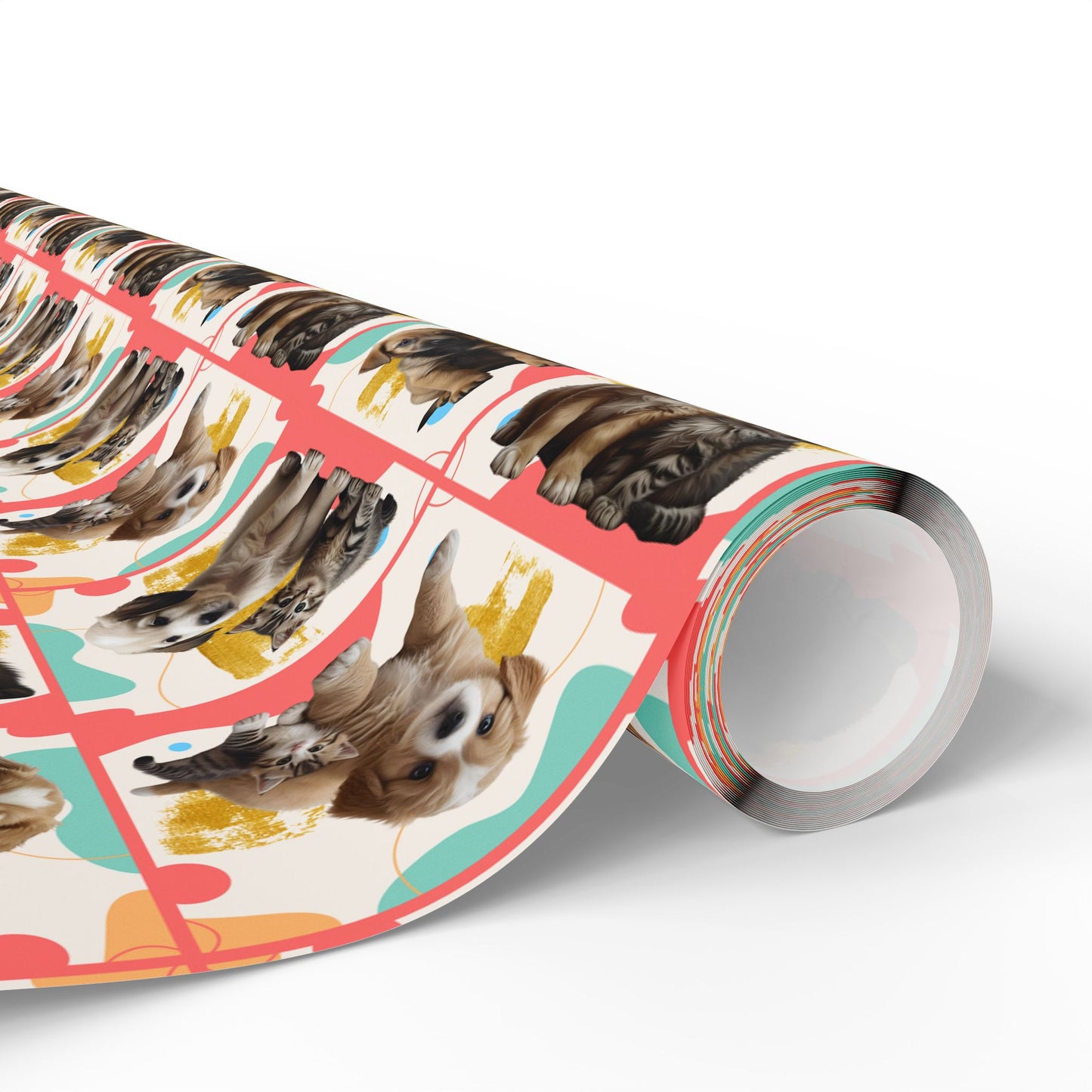 Colorful Puppy & Kitty Wrapping Papers