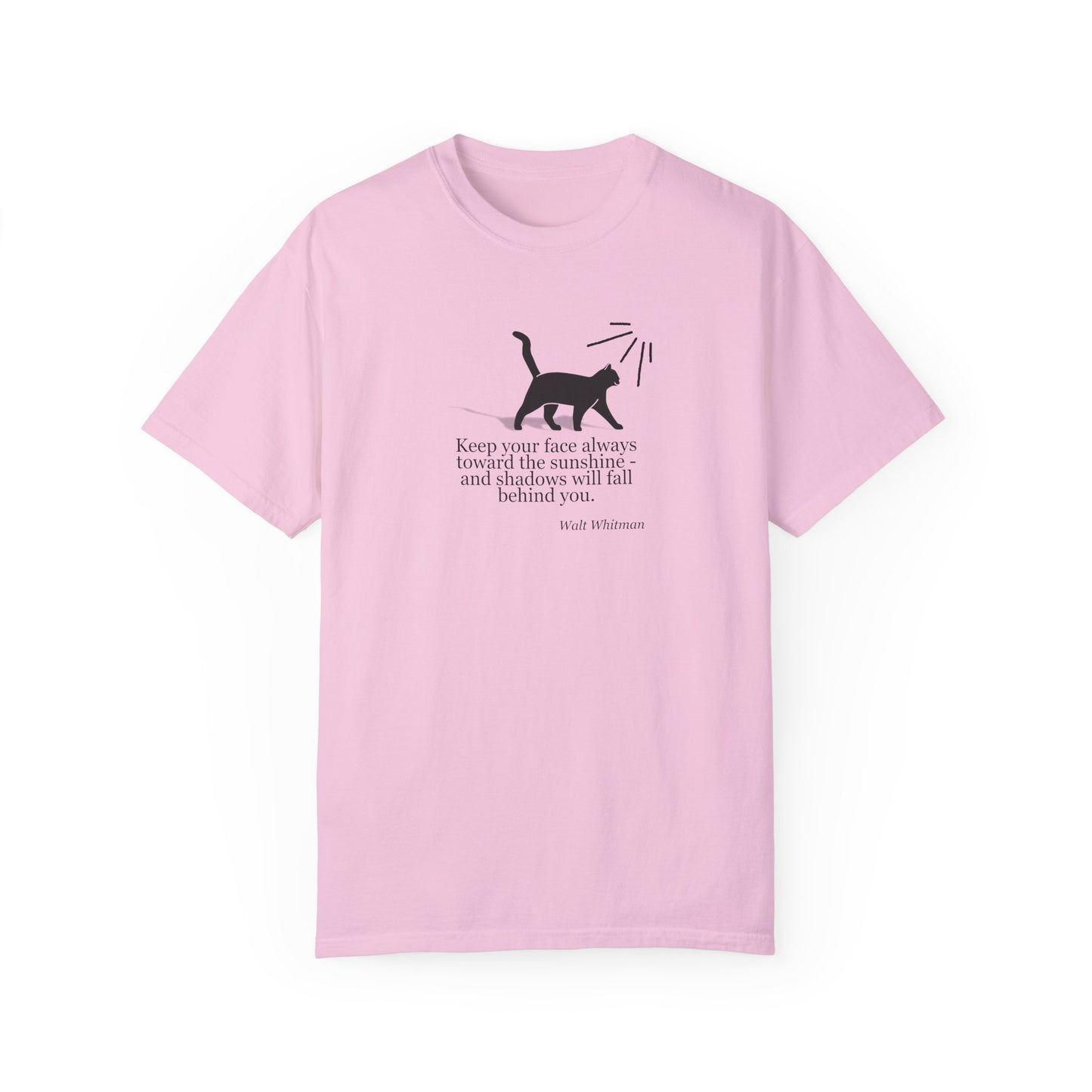 Inspirational Cat T-Shirt - Keep Your Face Towards the Sunshine