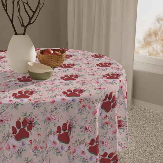Flowered Paws Tablecloth