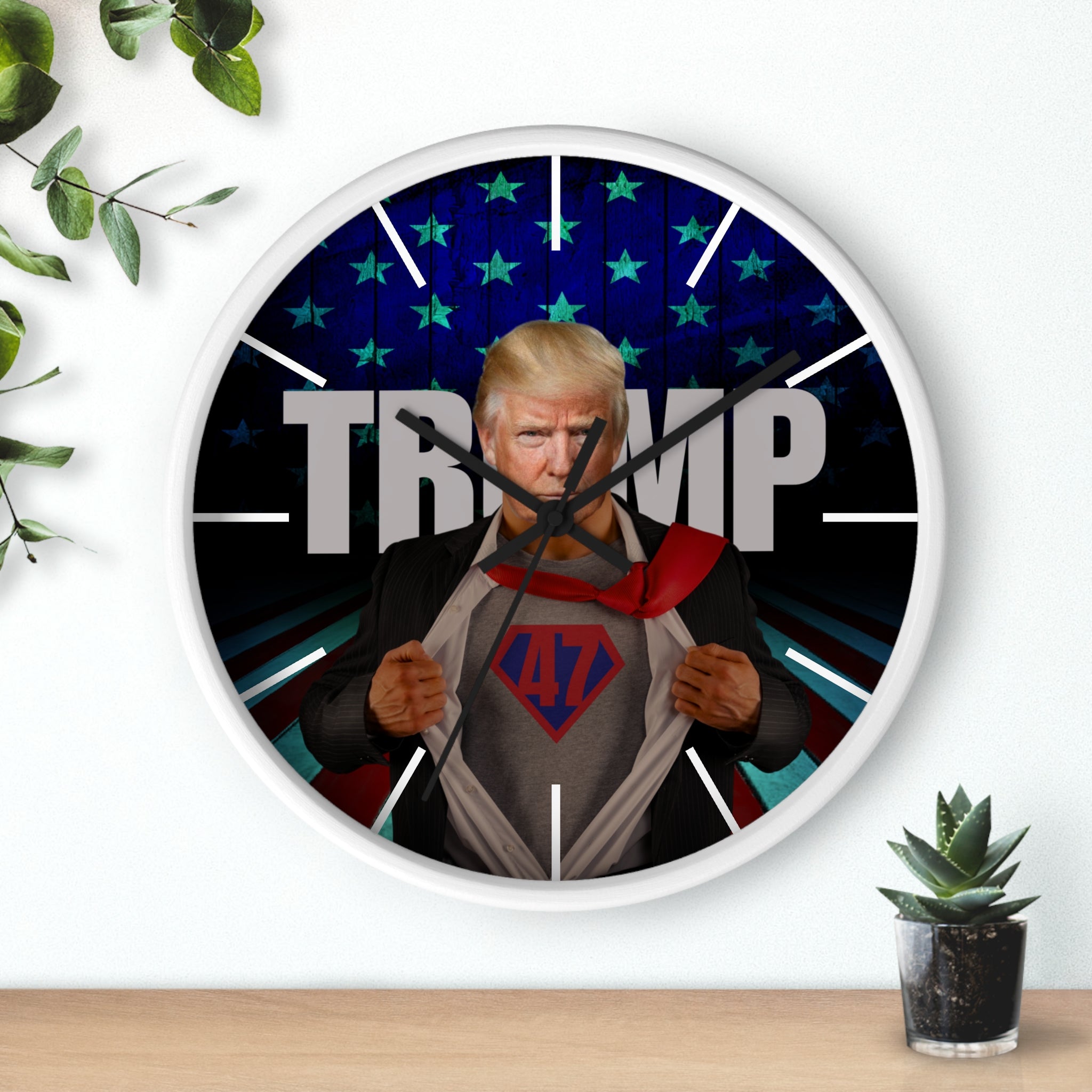 Photo depicting the Trump 47 Wall Clock from EpiAl's Shop.
