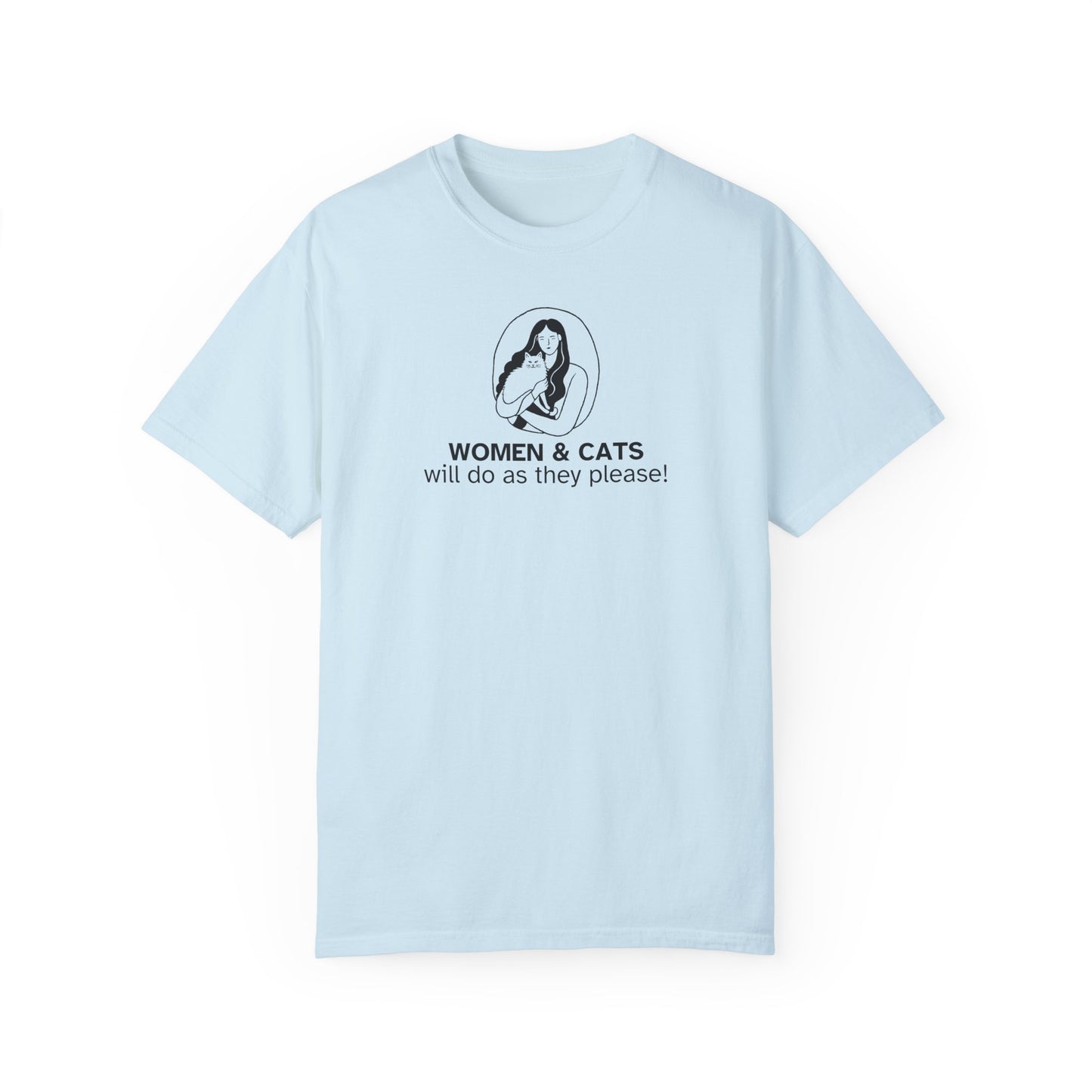 Women & Cats Graphic T-Shirt - Unisex Garment-Dyed Tee