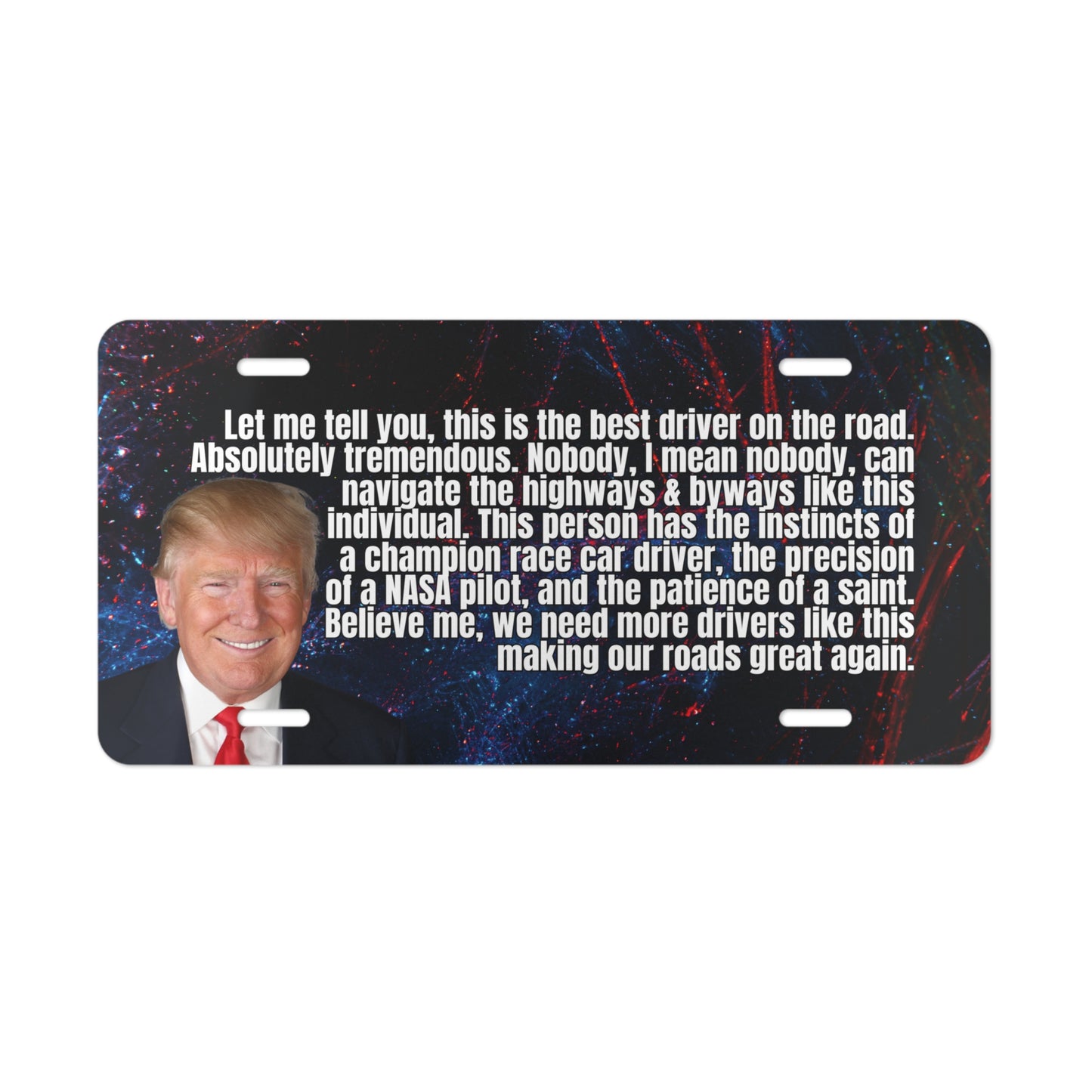 Trump Best Driver Vanity Plate