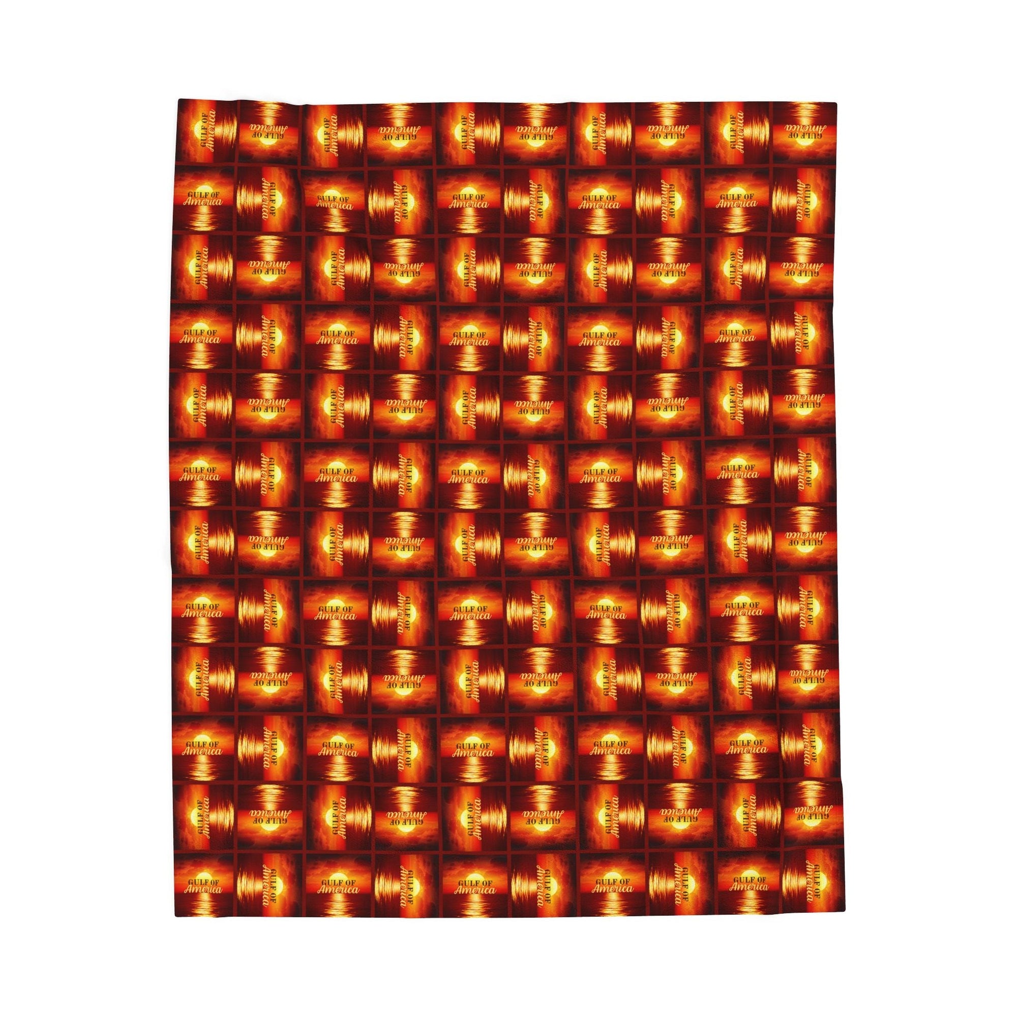 Cozy Velveteen Plush Blanket - Sunset Gulf of America Design Printify