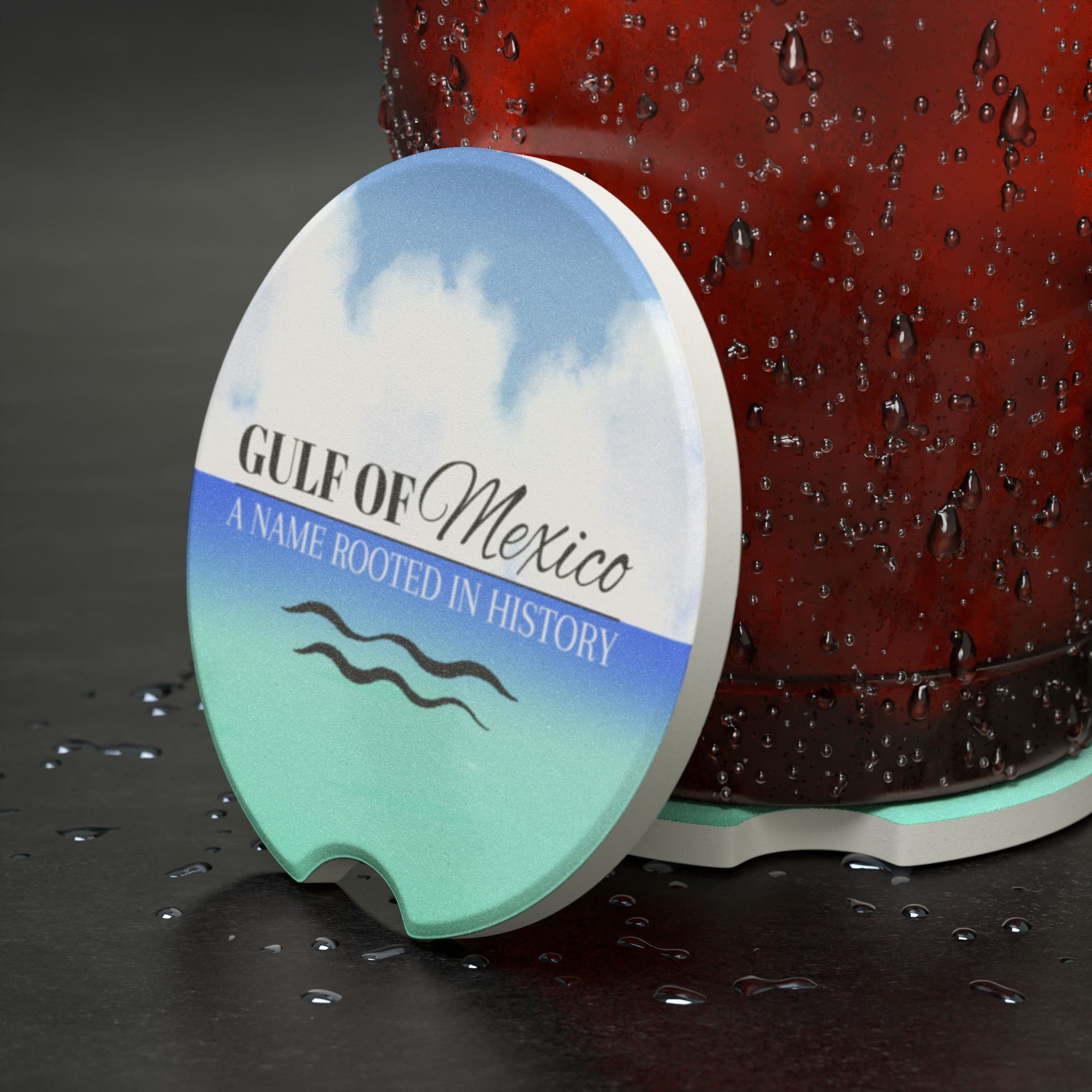Historic Gulf of Mexico Soapstone Car Coaster