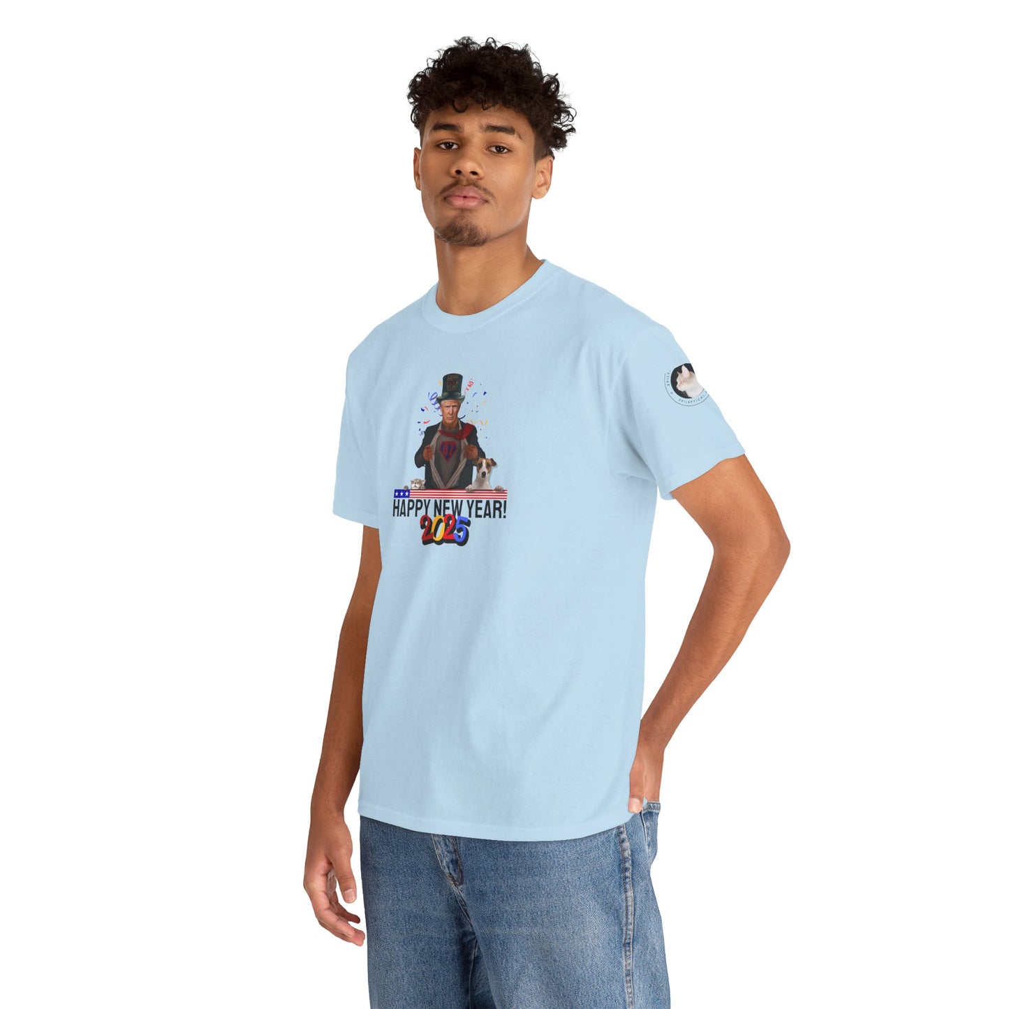 Trump Happy New Year 2025 Unisex Heavy Cotton Tee