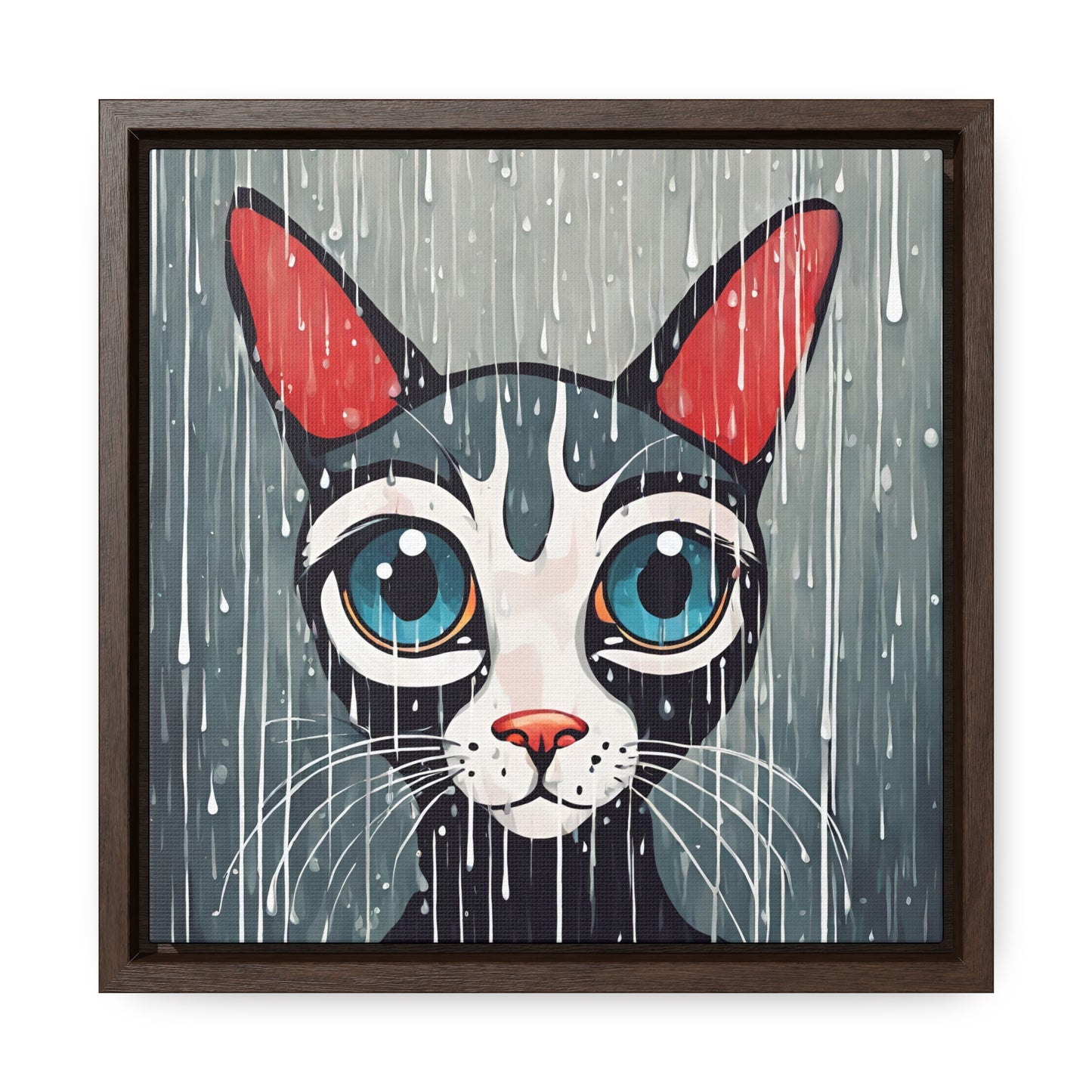 Blue Eyed Cat Gallery Canvas Wraps, Square Frame - Canvas - Epileptic Al’s Shop