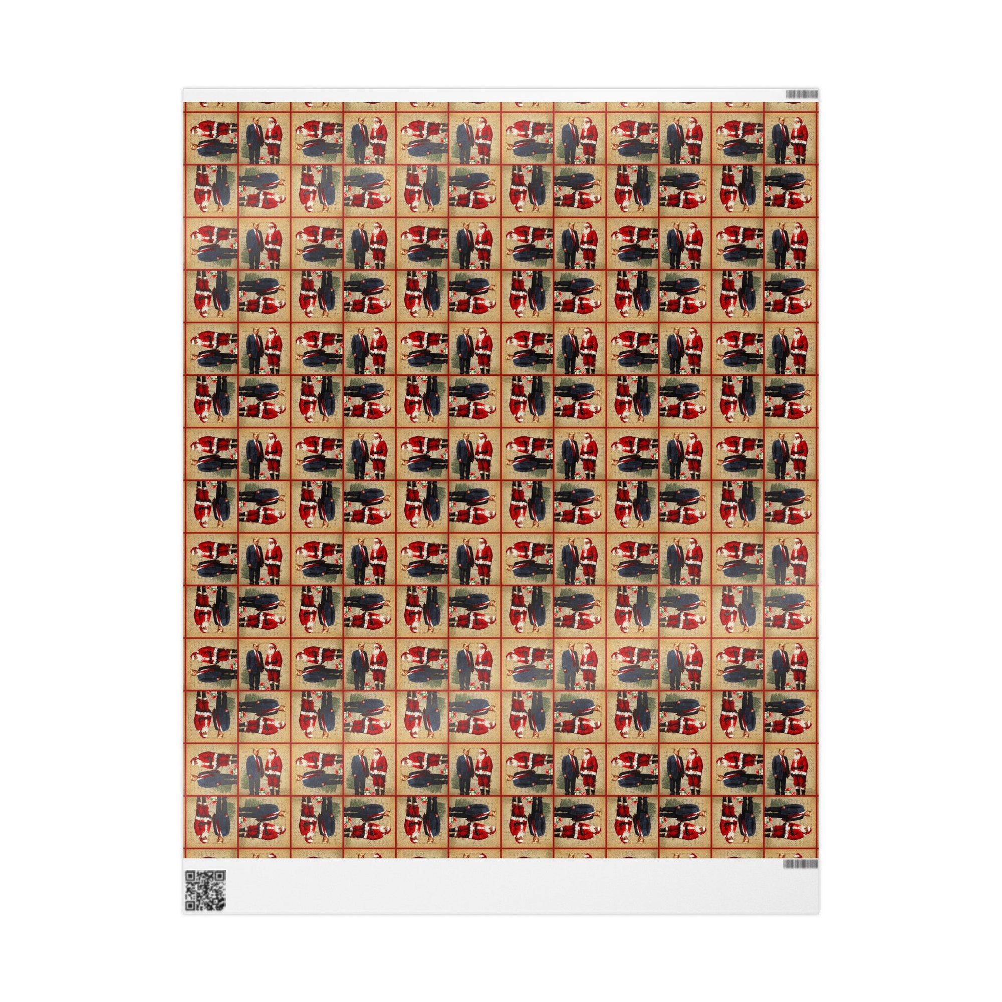 Vintage Trump & Santa Holiday Wrapping Paper