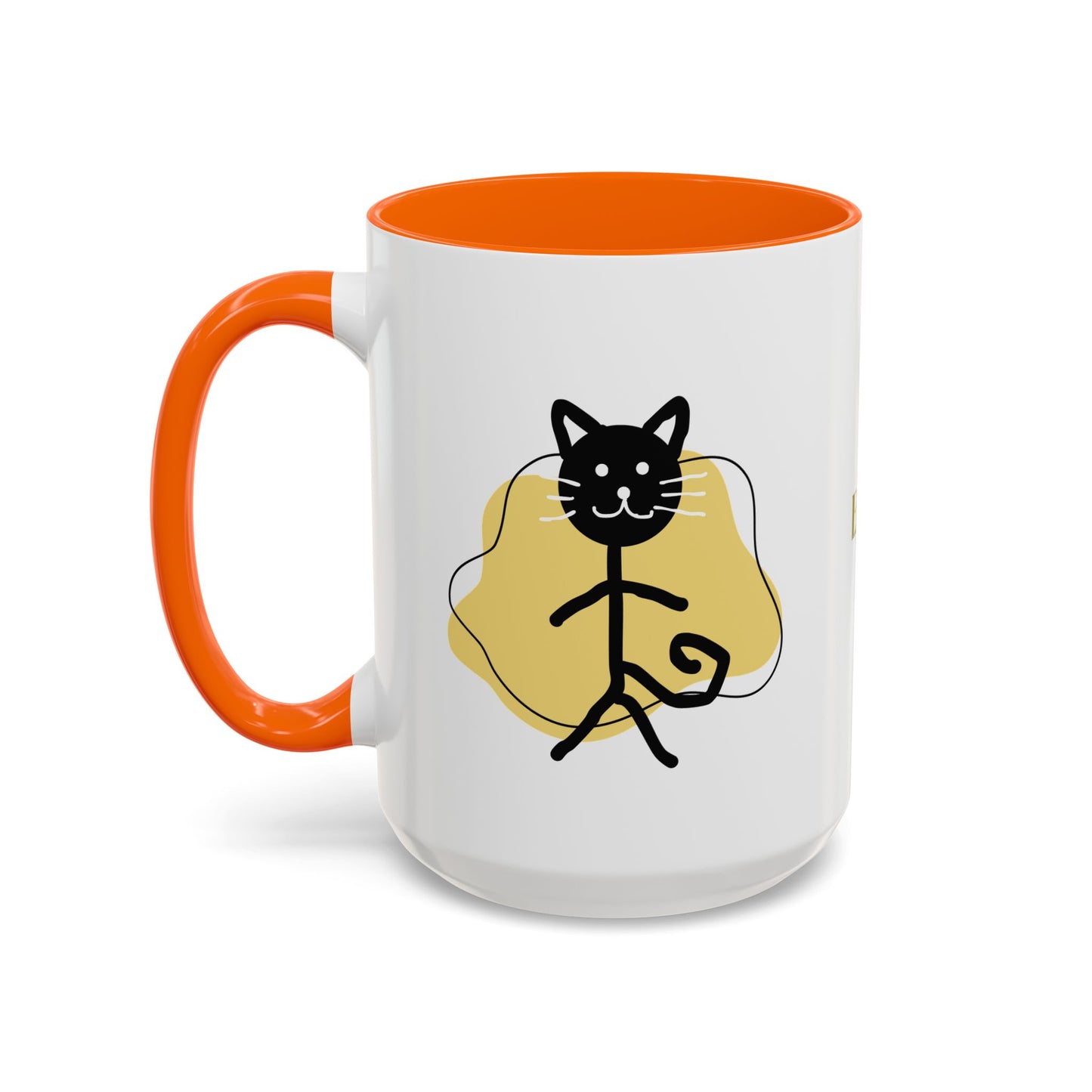 Playful Cat Accent Coffee Mug - 11oz & 15oz