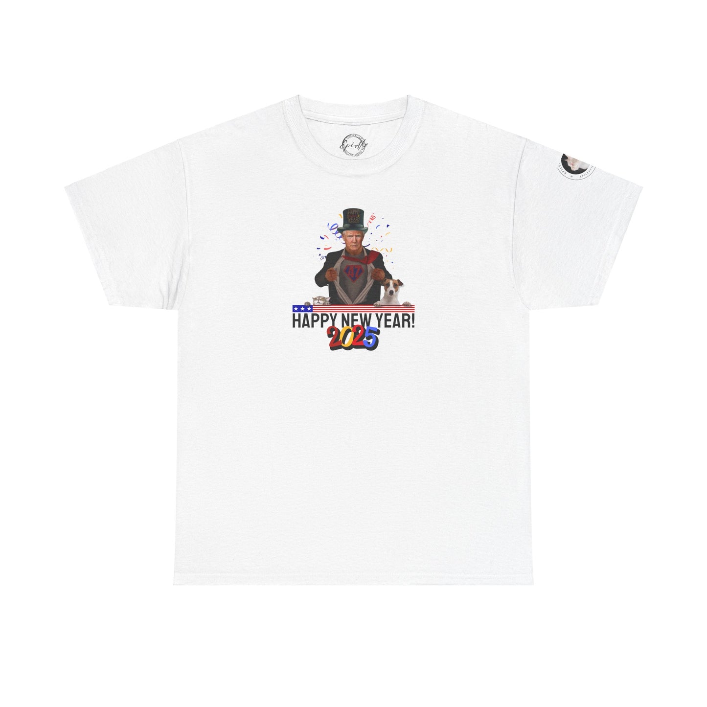 Trump Happy New Year 2025 Unisex Heavy Cotton Tee