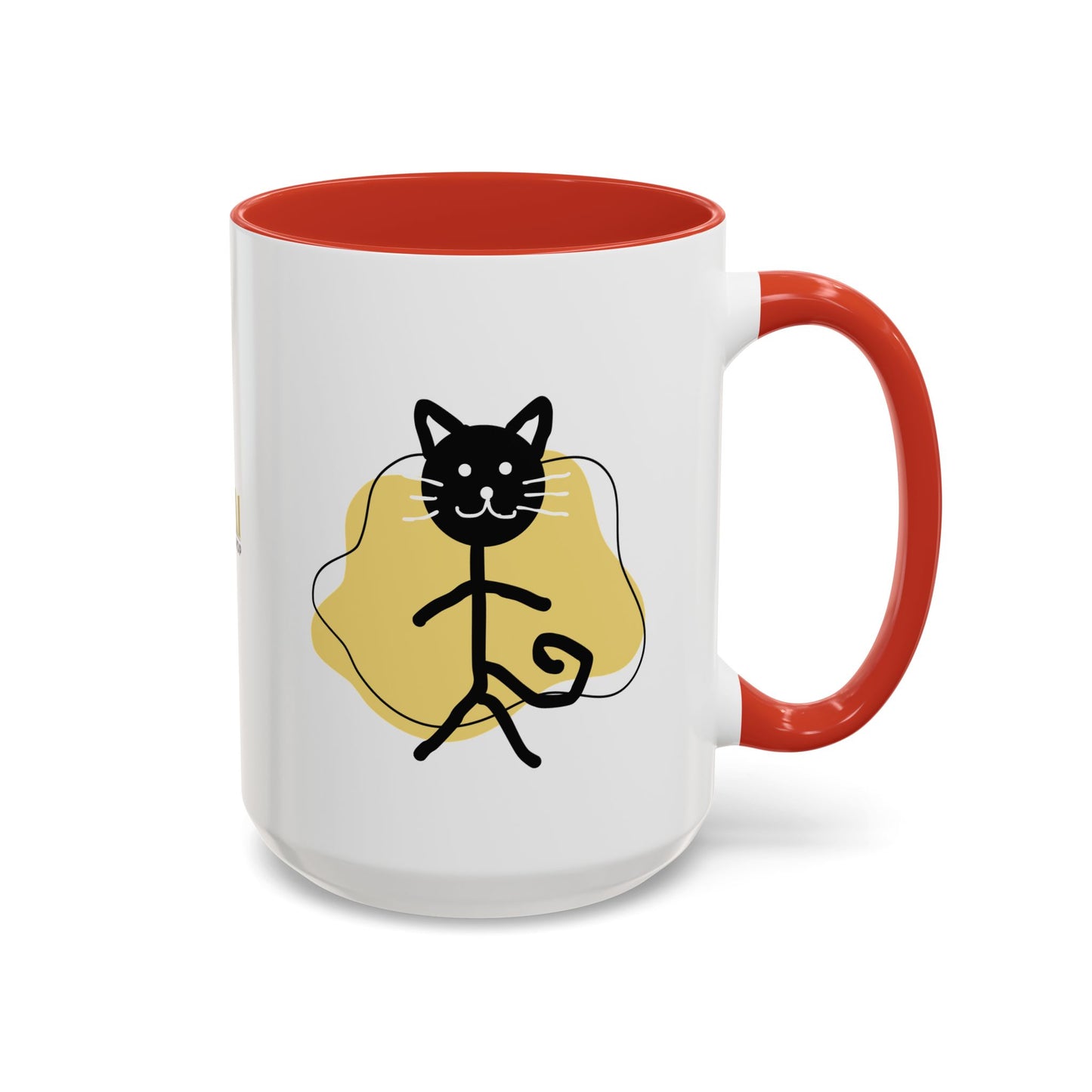 Playful Cat Accent Coffee Mug - 11oz & 15oz