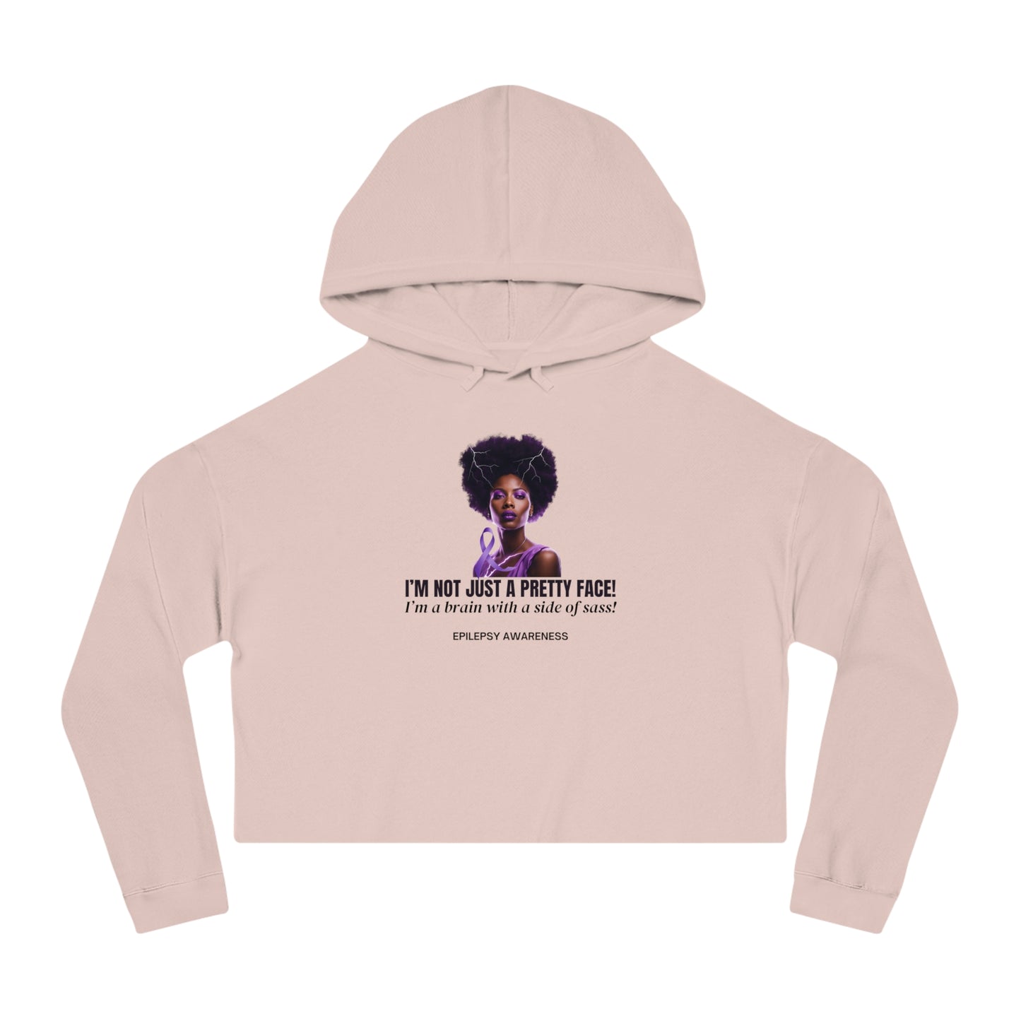 Sassy Brain Women’s Cropped Hooded Sweatshirt
