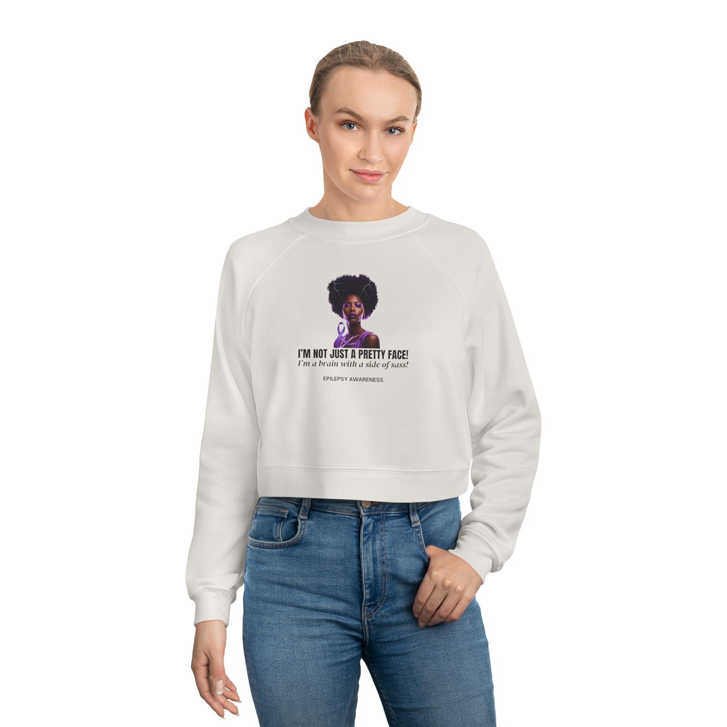Sassy Brain Women's Cropped Fleece Pullover