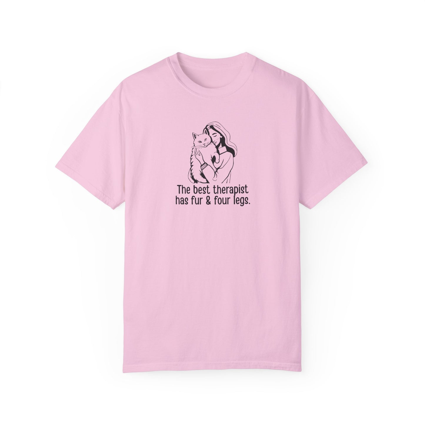 Cute Animal Therapy Unisex T-Shirt - "The Best Therapist Has Fur & Four Legs"