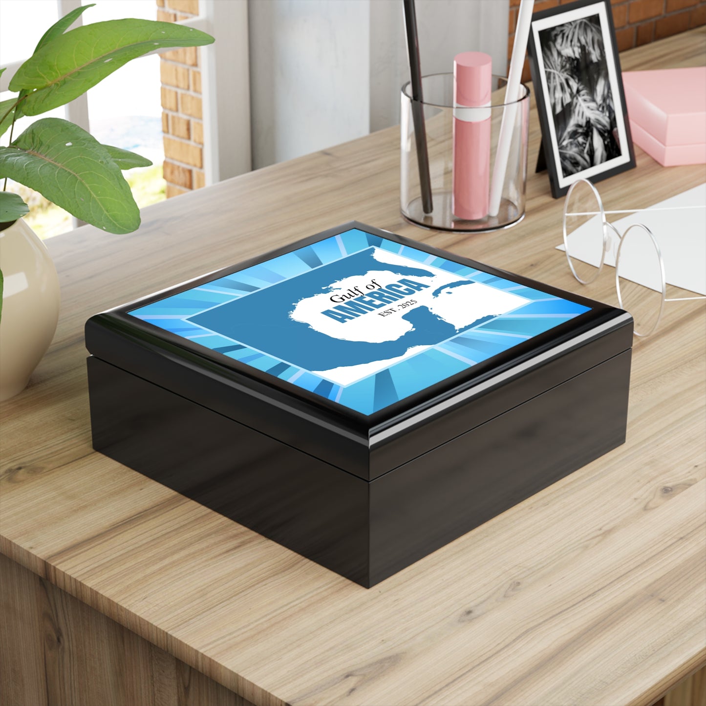 Gulf of America Map Jewelry Box