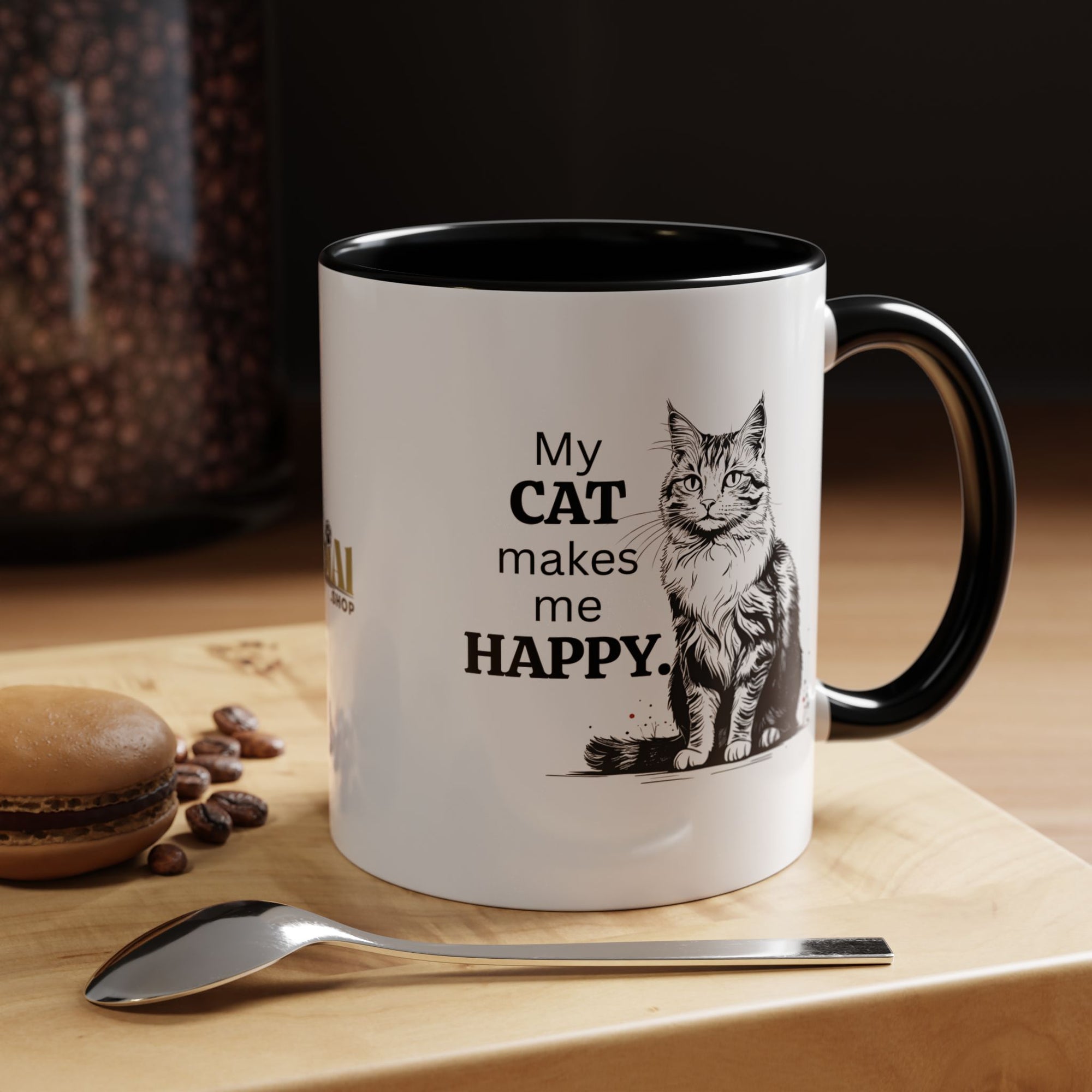 Cat Lover's Accent Coffee Mug: Perfect Gift for Cat Owners