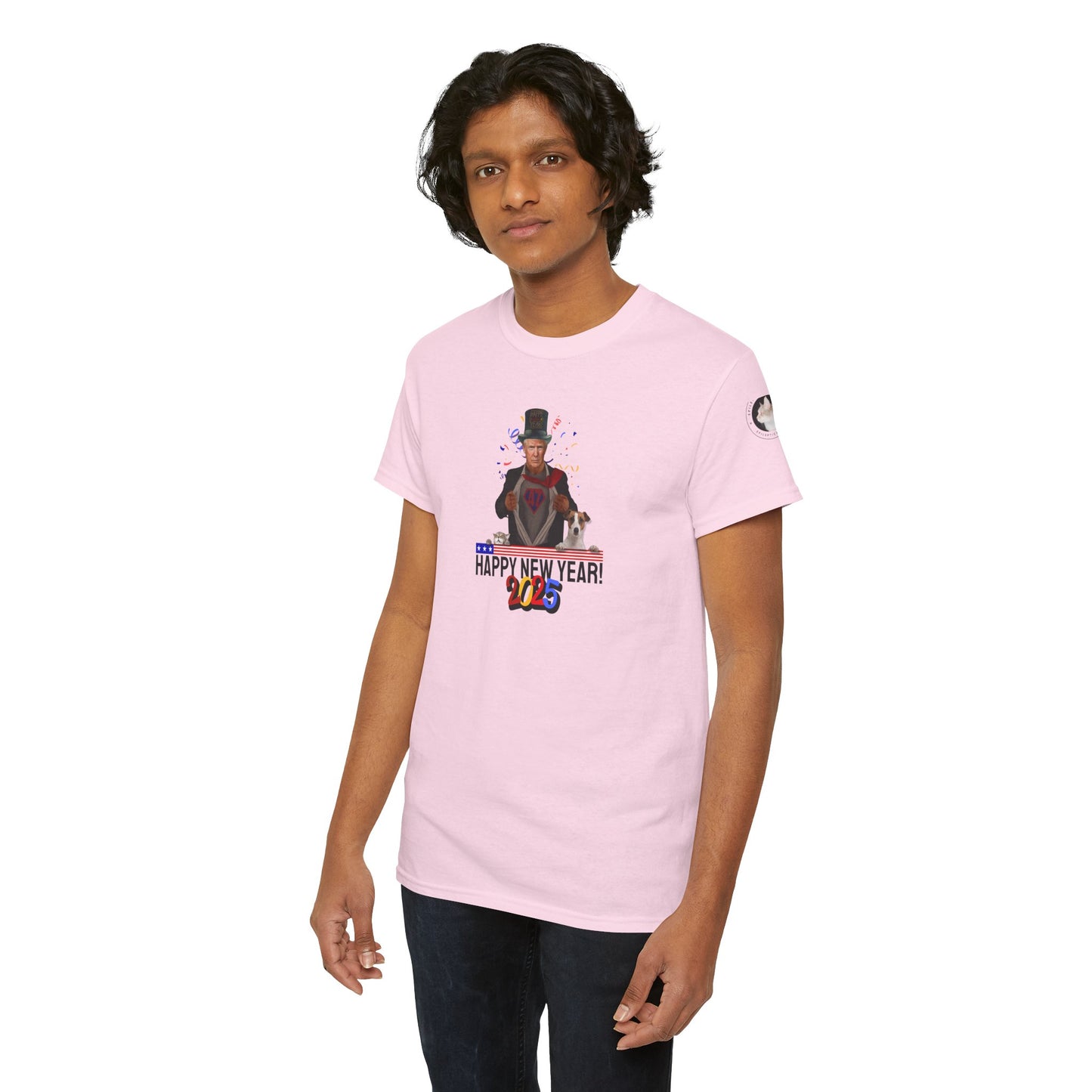 Trump Happy New Year 2025 Unisex Heavy Cotton Tee
