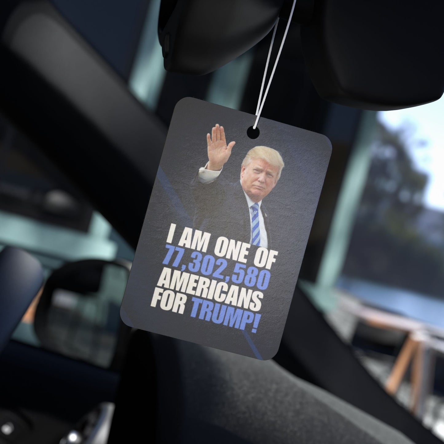 Political Car Air Freshener - Support Trump! Printify