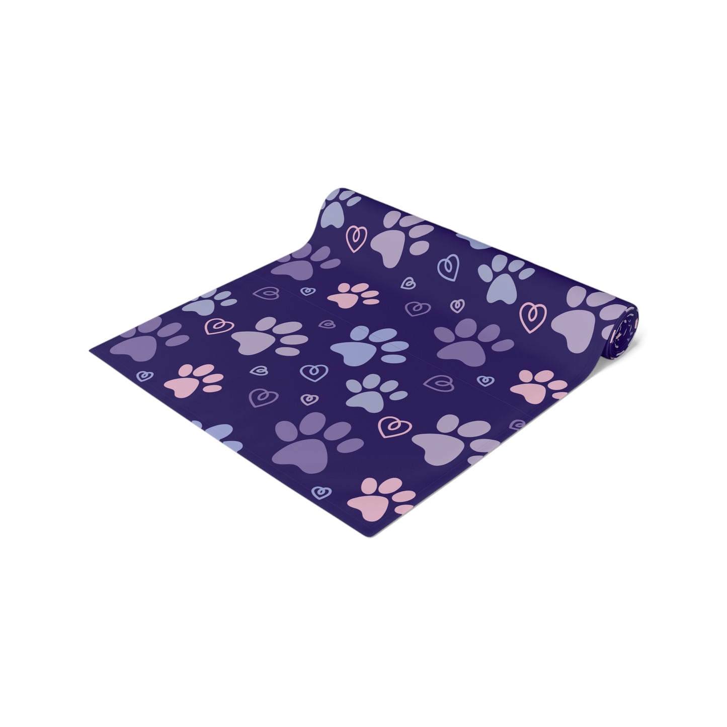 Purple Paw Delight Table Runner (Cotton, Poly)