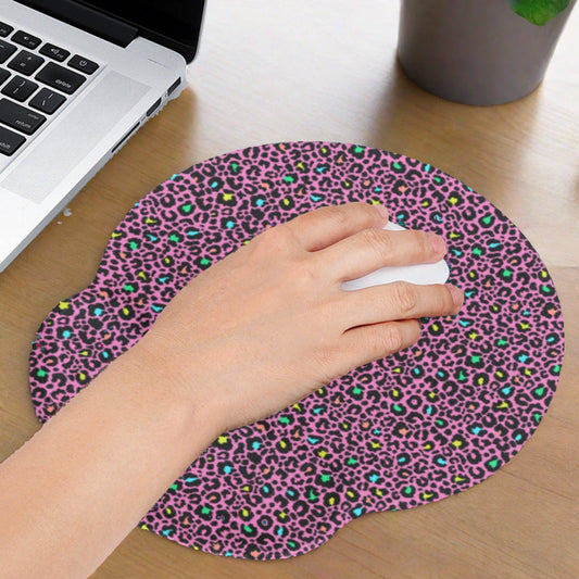 Pink Cheetah Mousepad with Wrist Rest