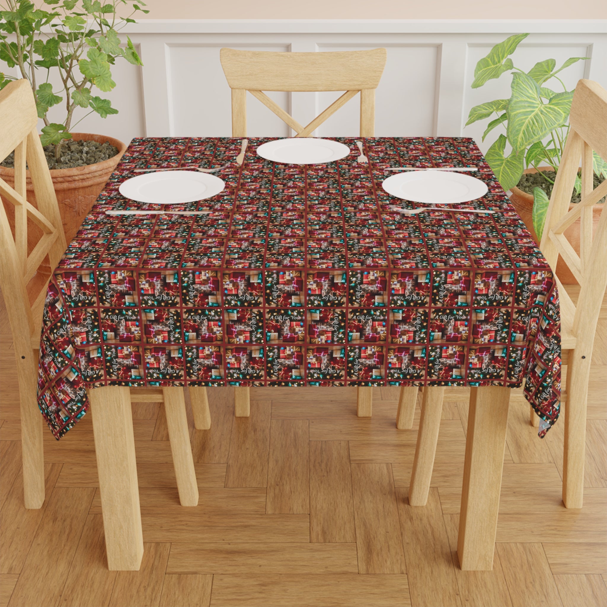 Photo depicting the A Gift For You Christmas Tablecloth from EpiAl's Shop.