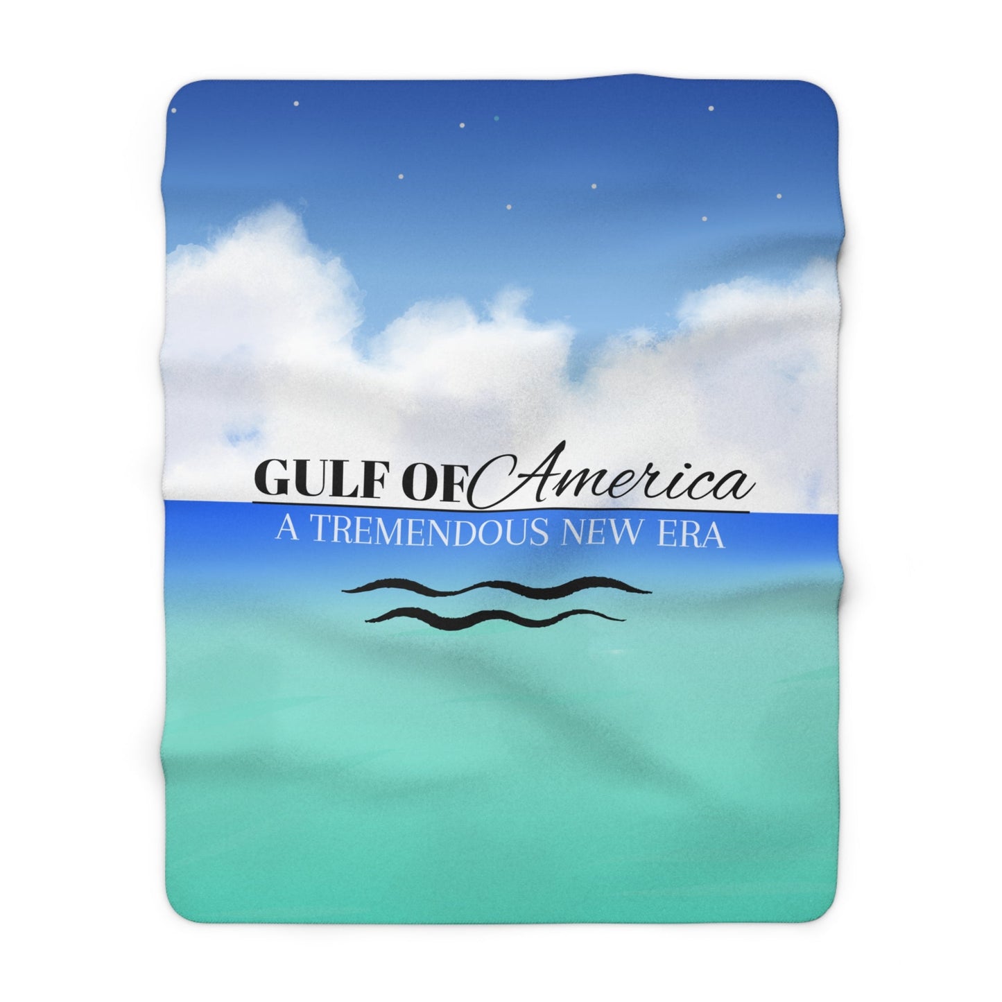 Gulf of America Cozy Sherpa Fleece Blanket Printify